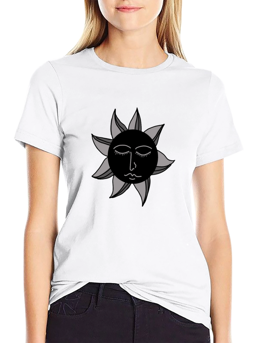 Black Sun Graphic Tee - Modern Unisex Style