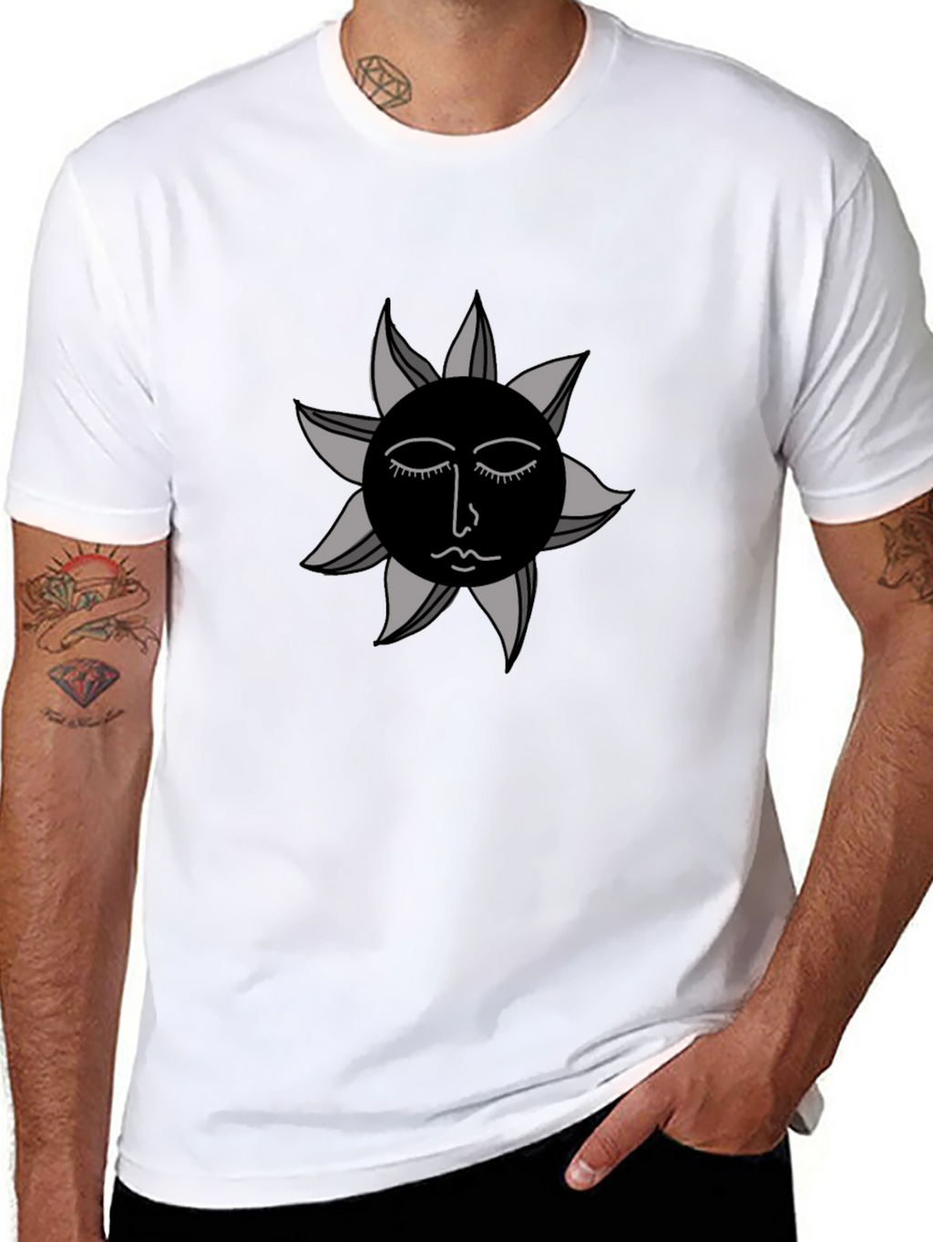 Black Sun Graphic Tee - Modern Unisex Style