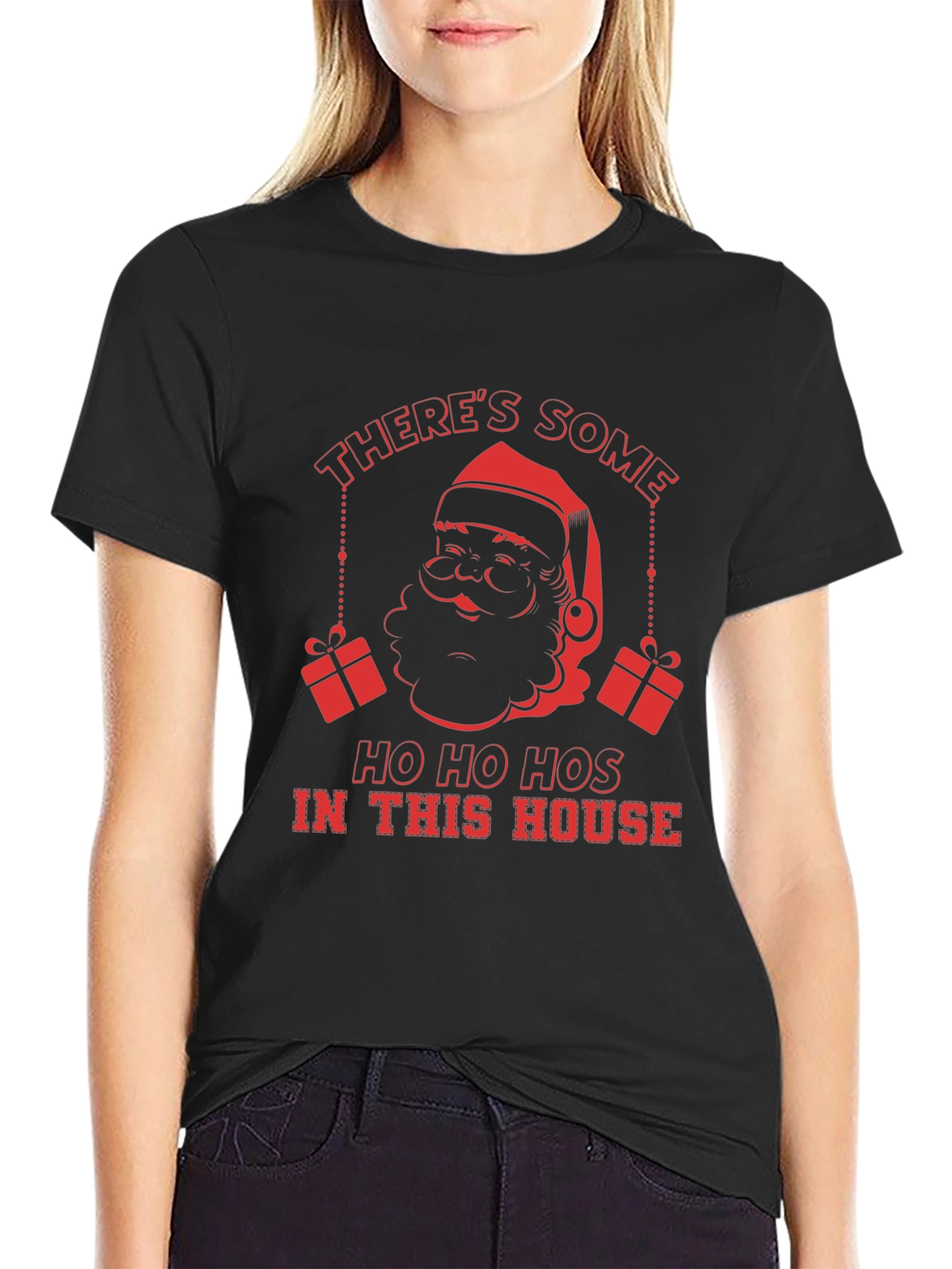 Humorous Santa Ho Ho Hos Graphic T-Shirt