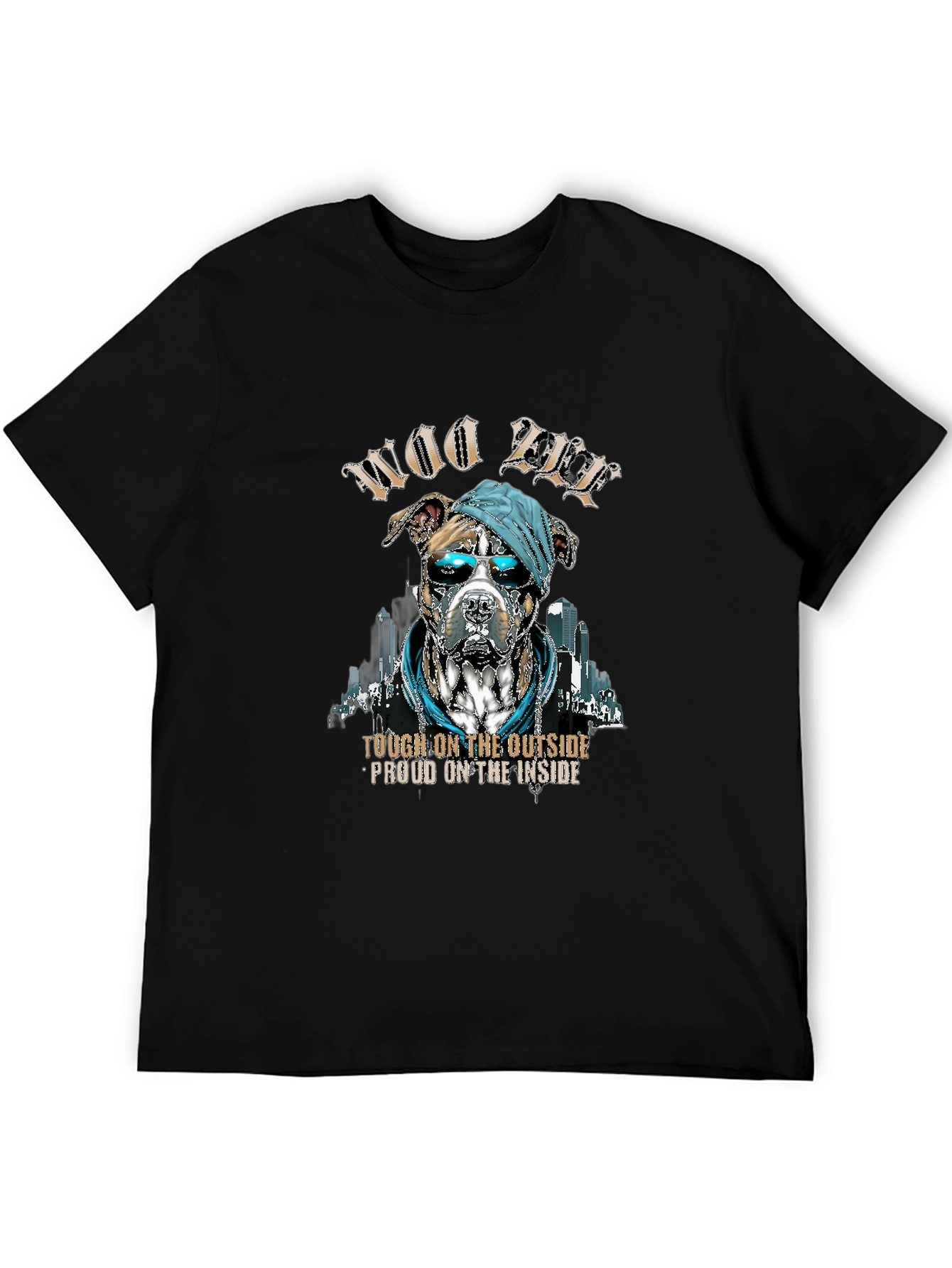 Woo Pitbull T-Shirt: Tough Outside Proud Inside