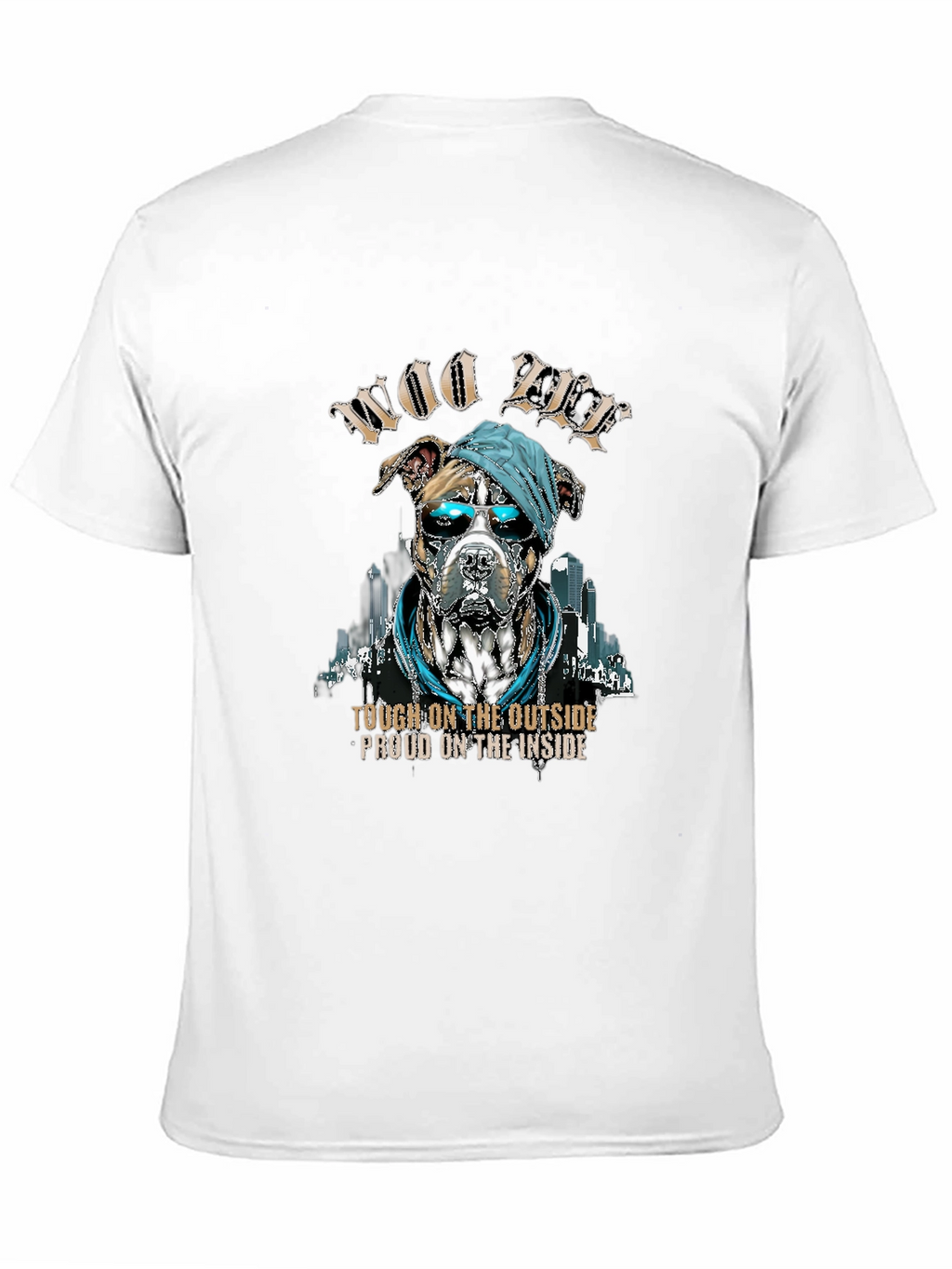 Woo Pitbull T-Shirt: Tough Outside Proud Inside