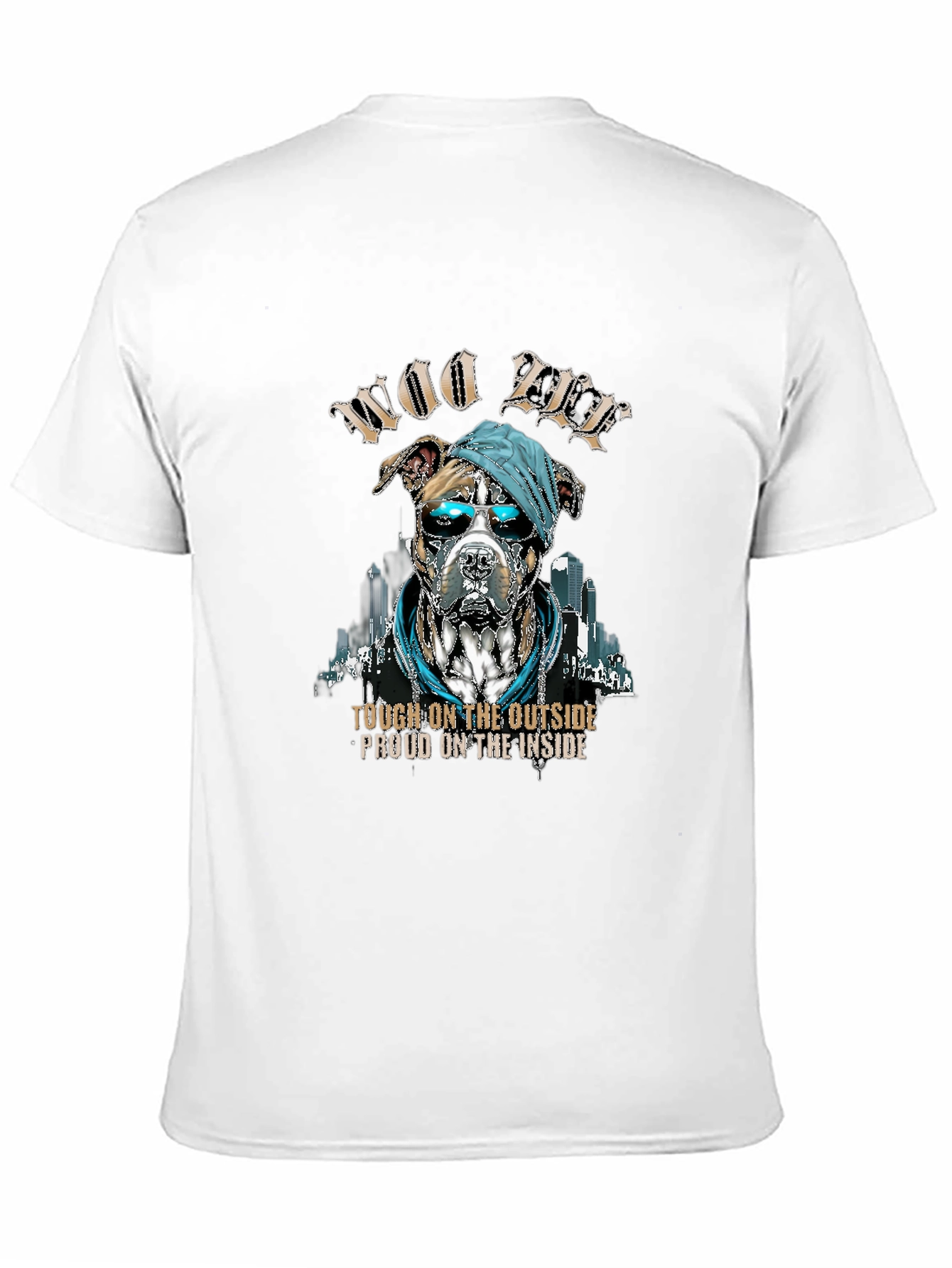 Woo Pitbull T-Shirt: Tough Outside Proud Inside
