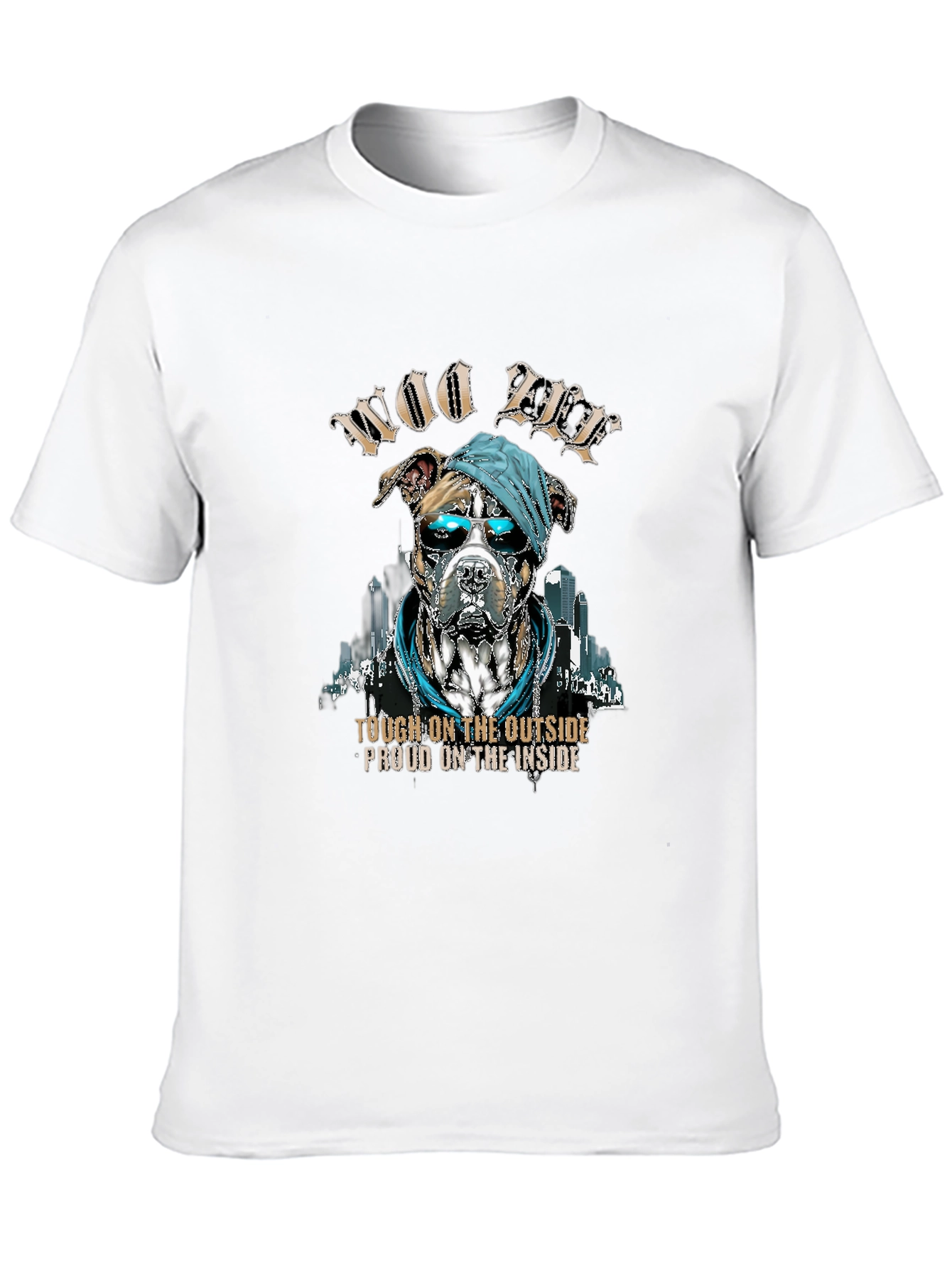 Woo Pitbull T-Shirt: Tough Outside Proud Inside