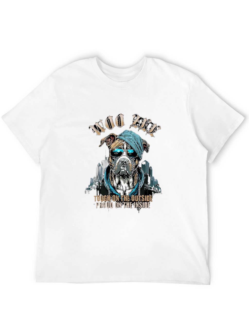 Woo Pitbull T-Shirt: Tough Outside Proud Inside