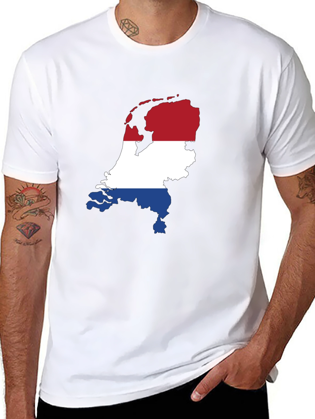 Netherlands Flag Map Graphic T-Shirt