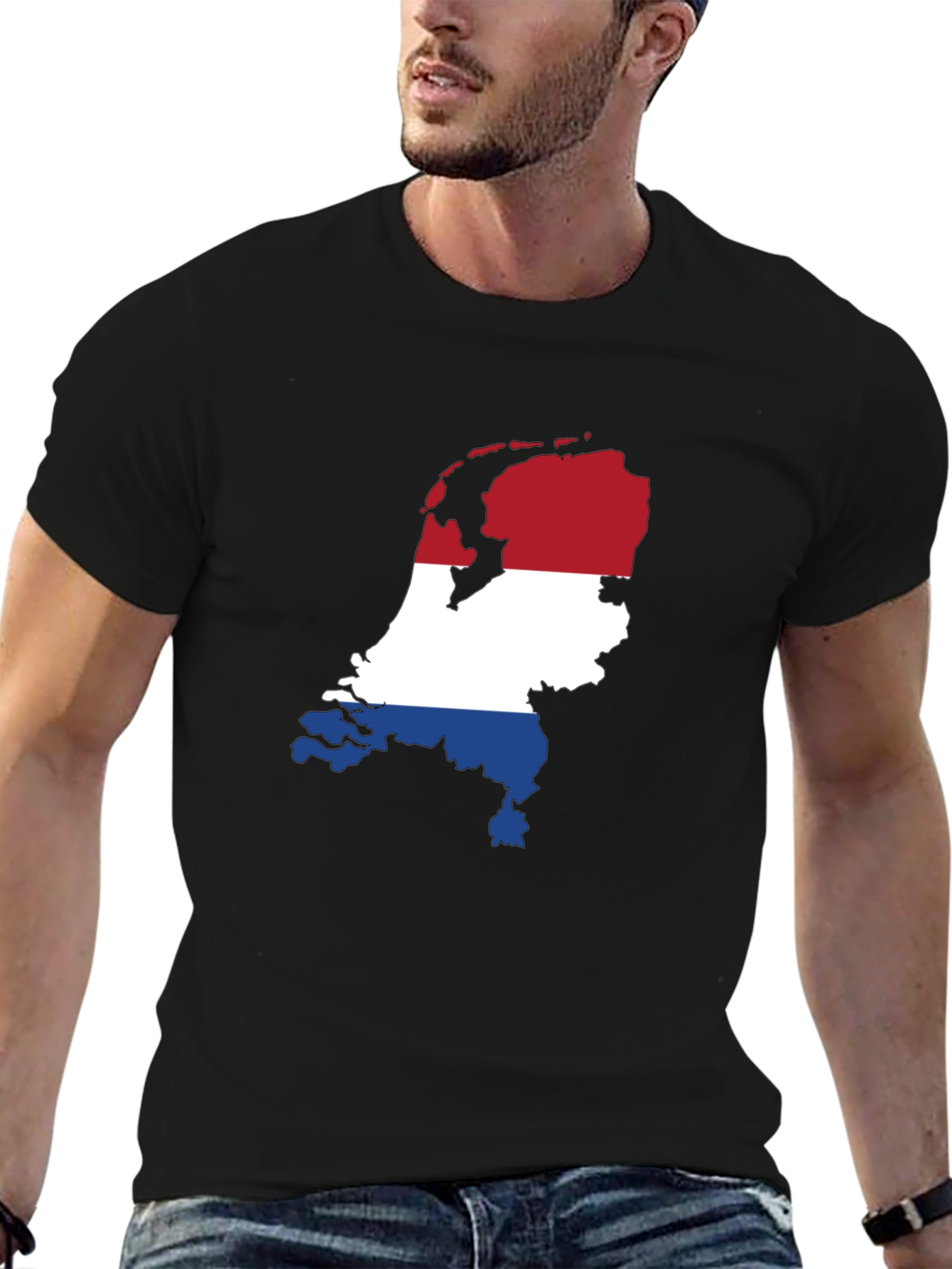 Netherlands Flag Map Graphic T-Shirt