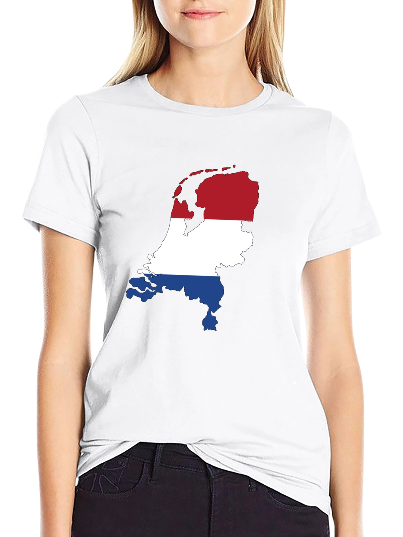 Netherlands Flag Map Graphic T-Shirt