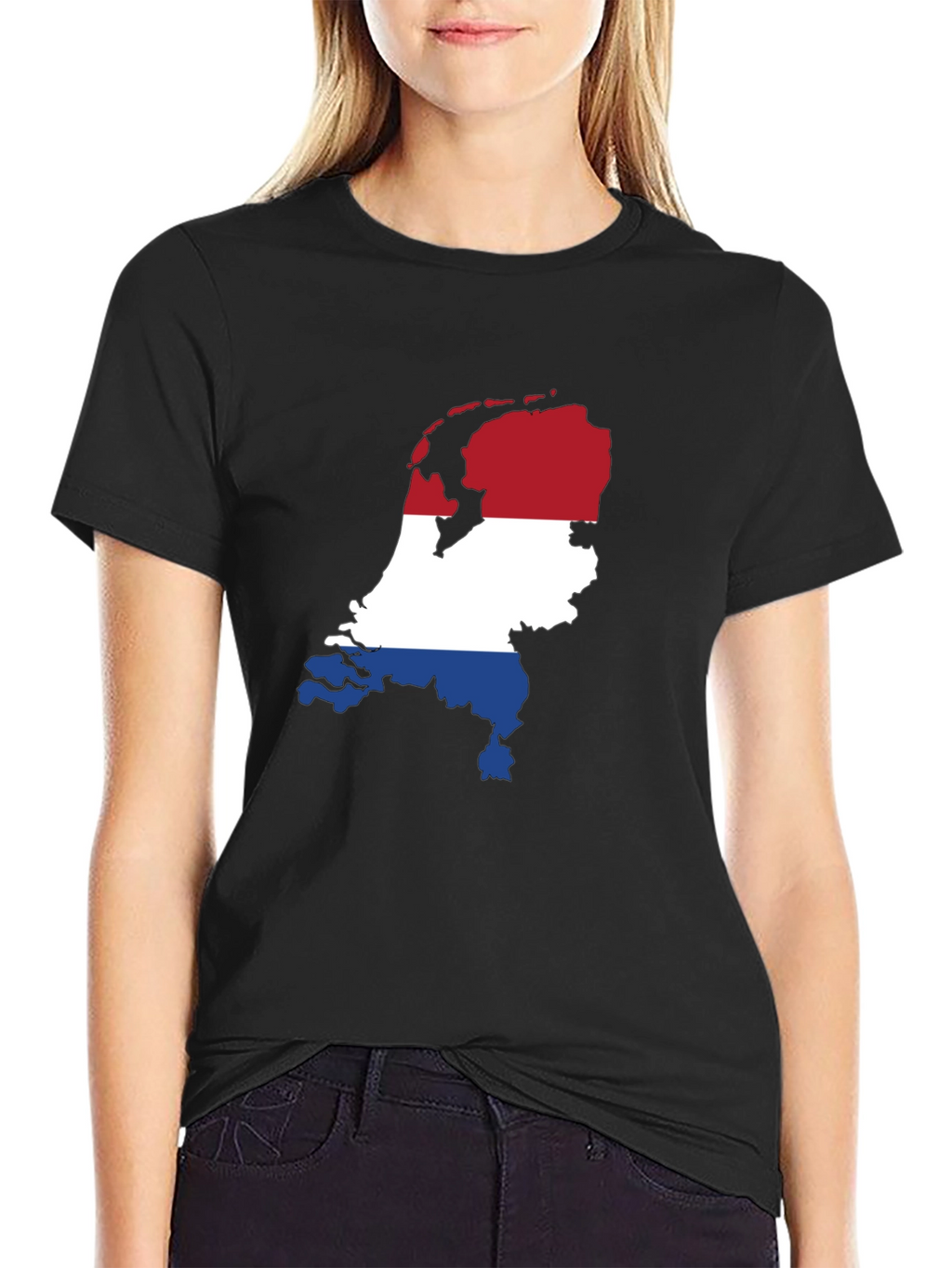 Netherlands Flag Map Graphic T-Shirt
