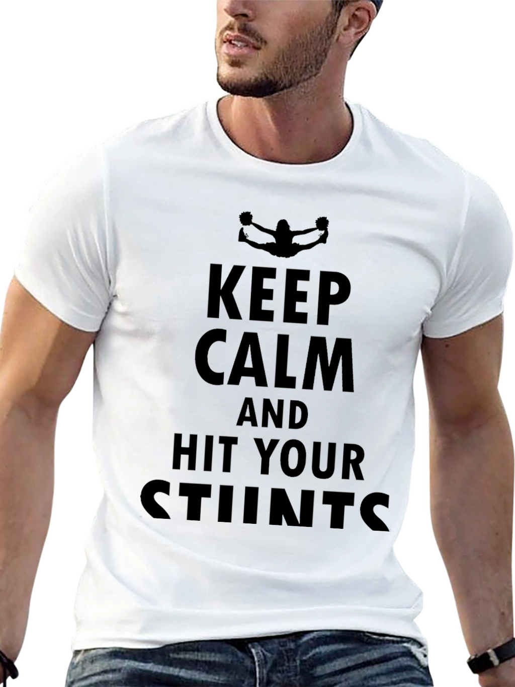 Keep Calm Hit Your Stunts Black T-Shirt