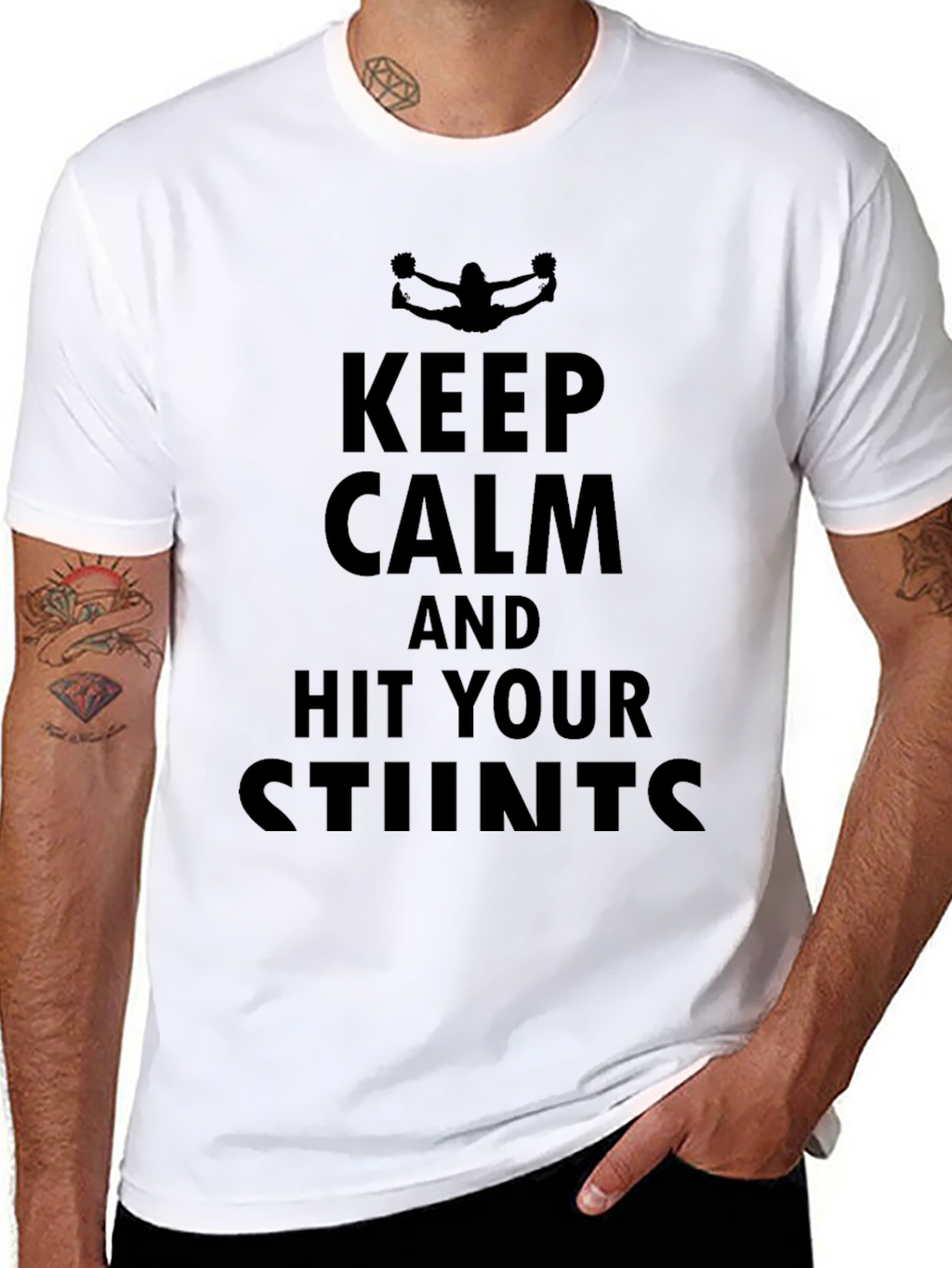 Keep Calm Hit Your Stunts Black T-Shirt