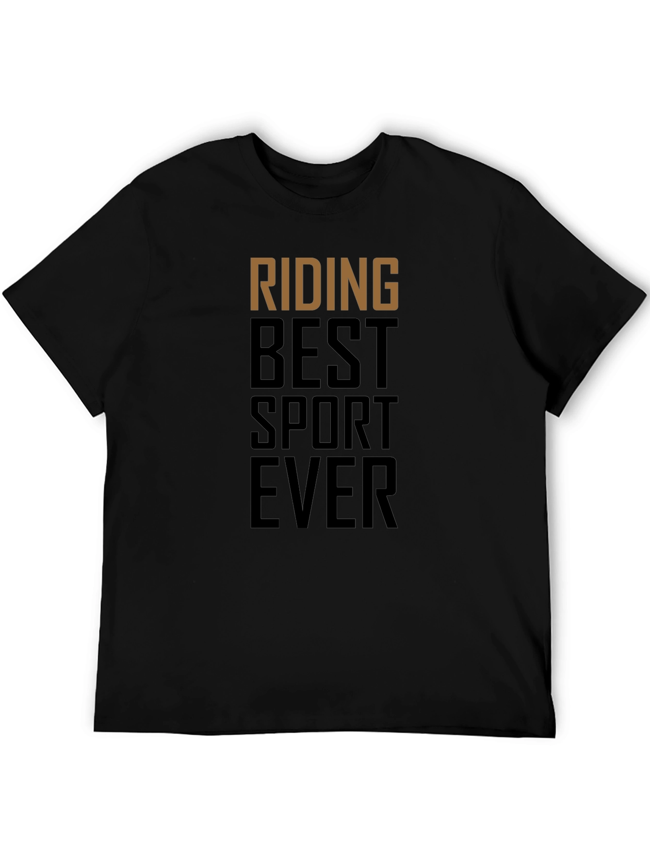 Riding Best Sport Ever Black Graphic Tee