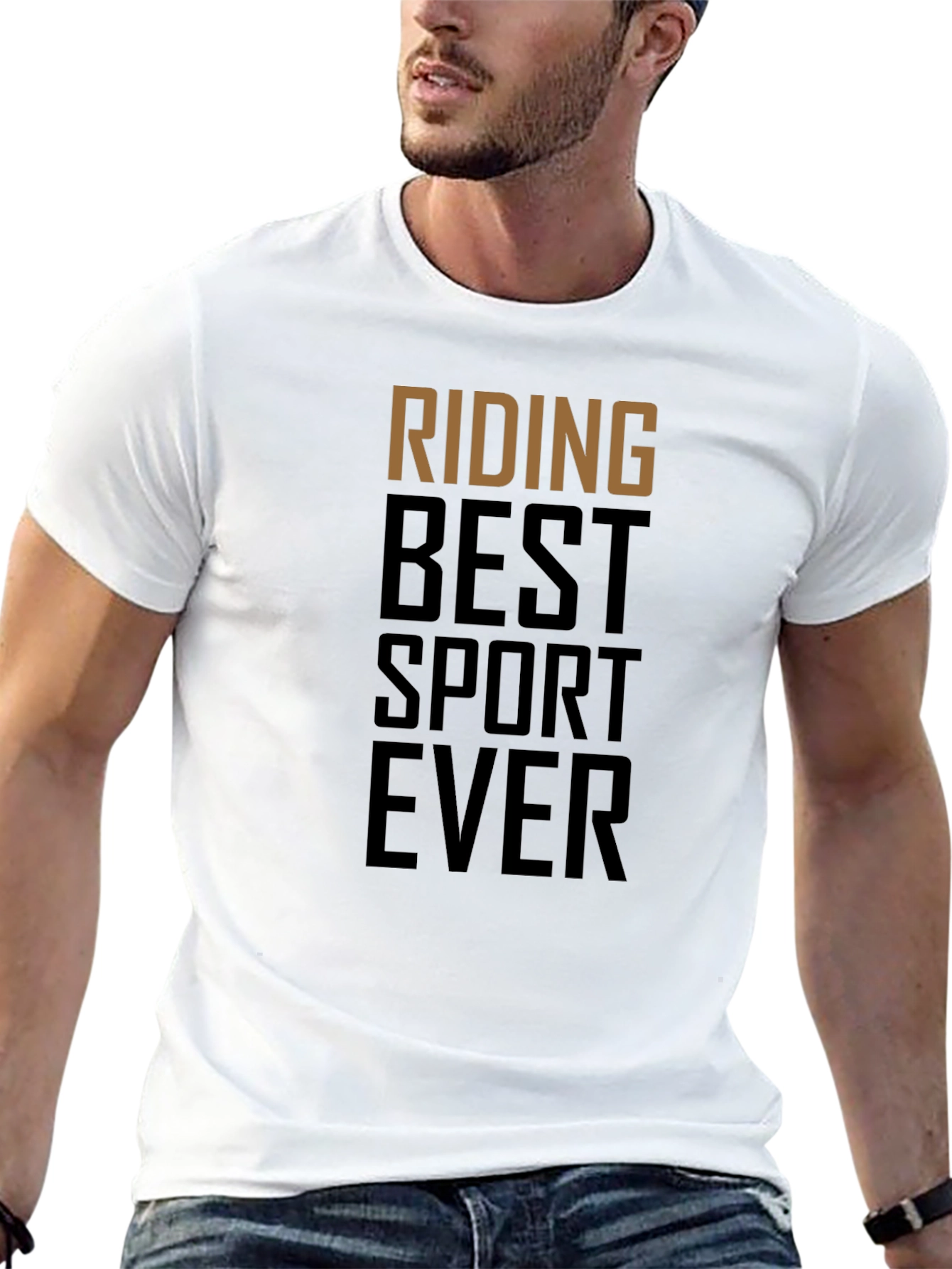 Riding Best Sport Ever Black Graphic Tee