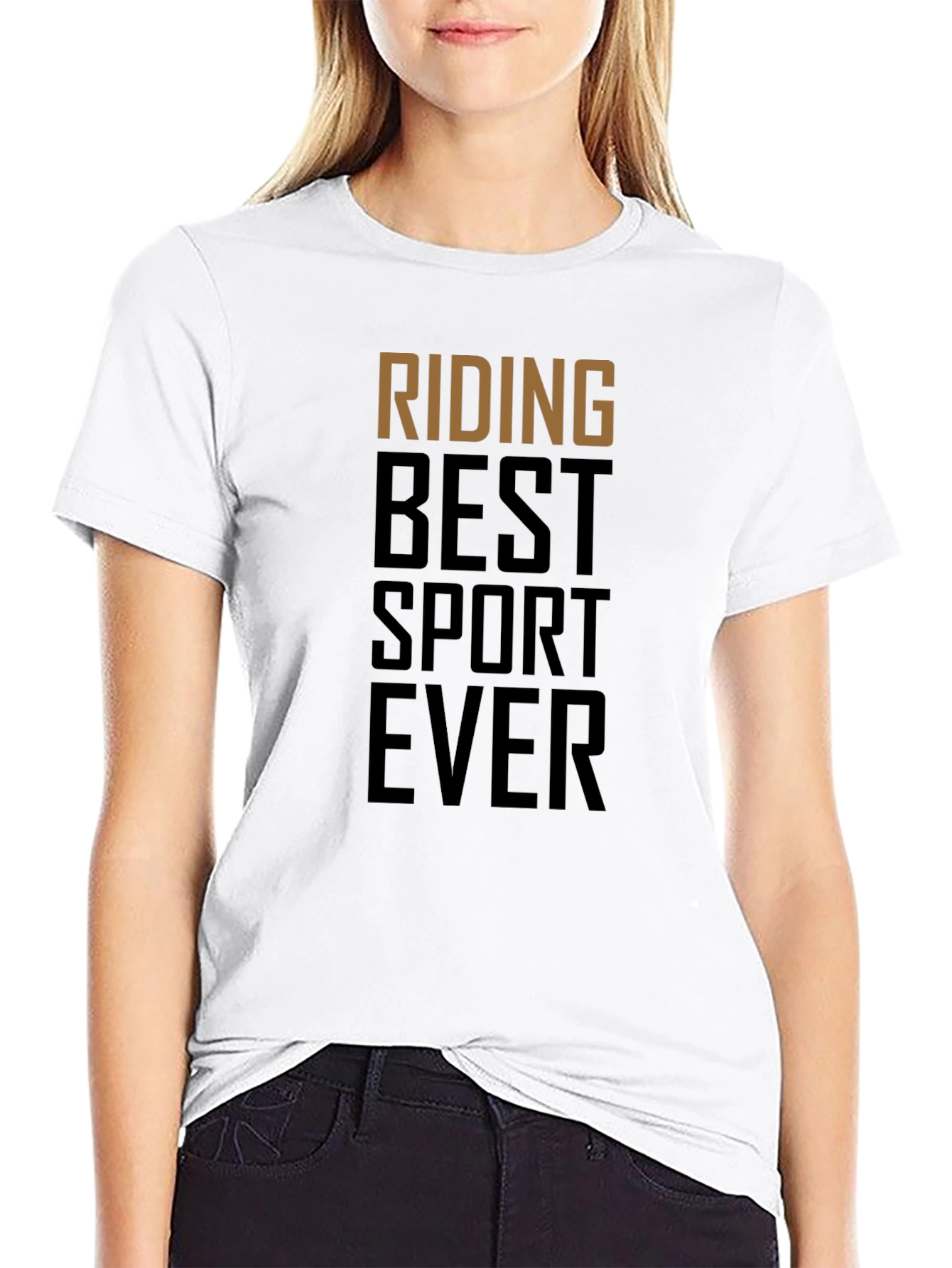 Riding Best Sport Ever Black Graphic Tee