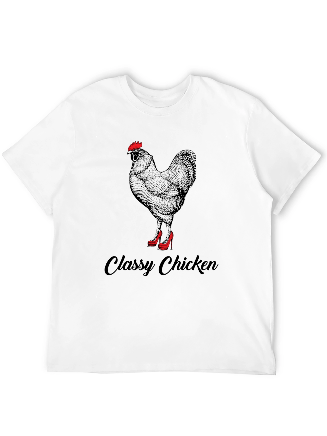 Classy Chicken Graphic T-Shirt - Black