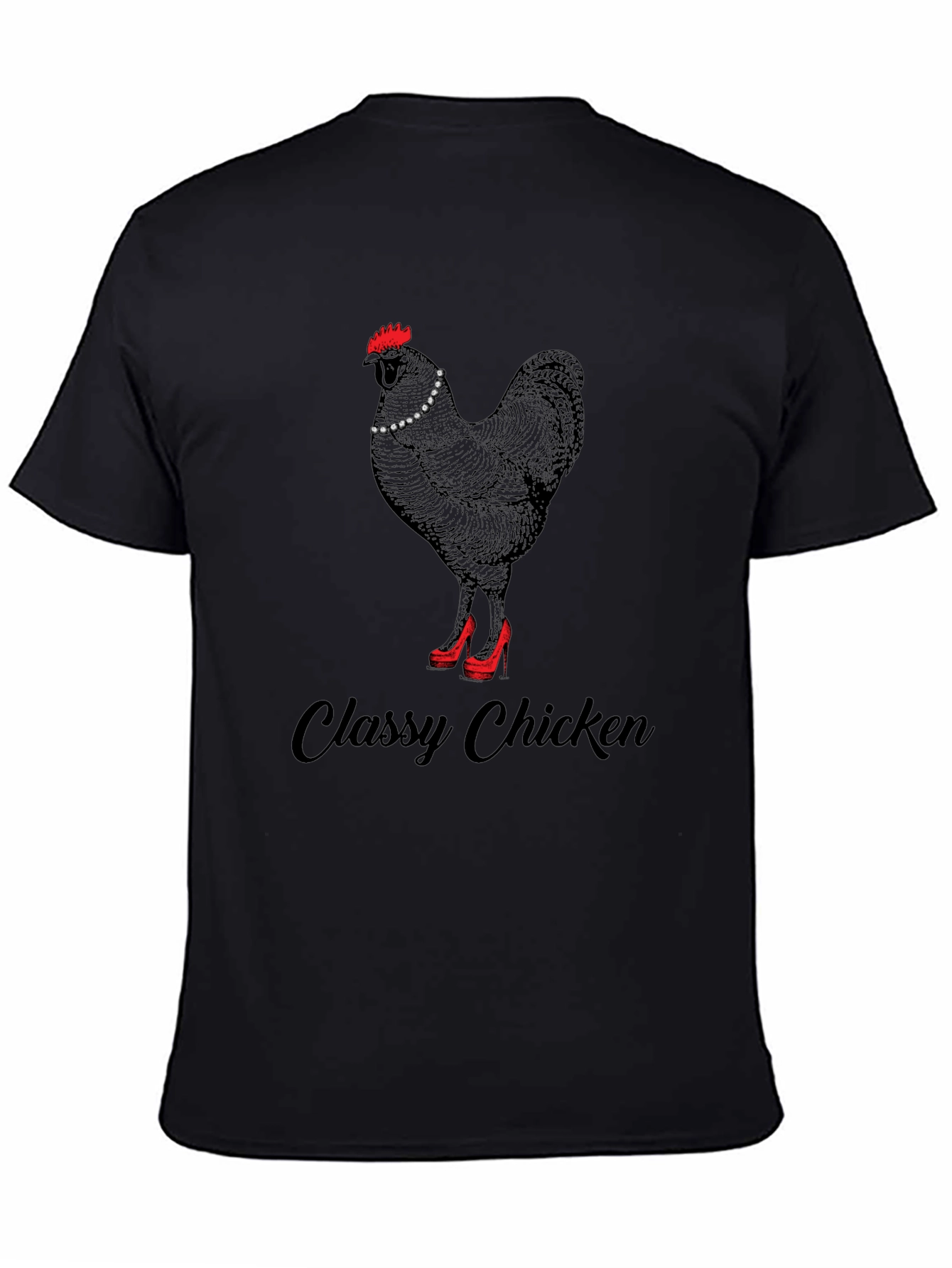 Classy Chicken Graphic T-Shirt - Black