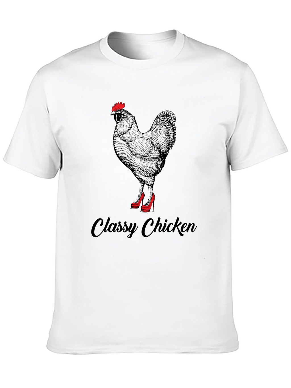 Classy Chicken Graphic T-Shirt - Black