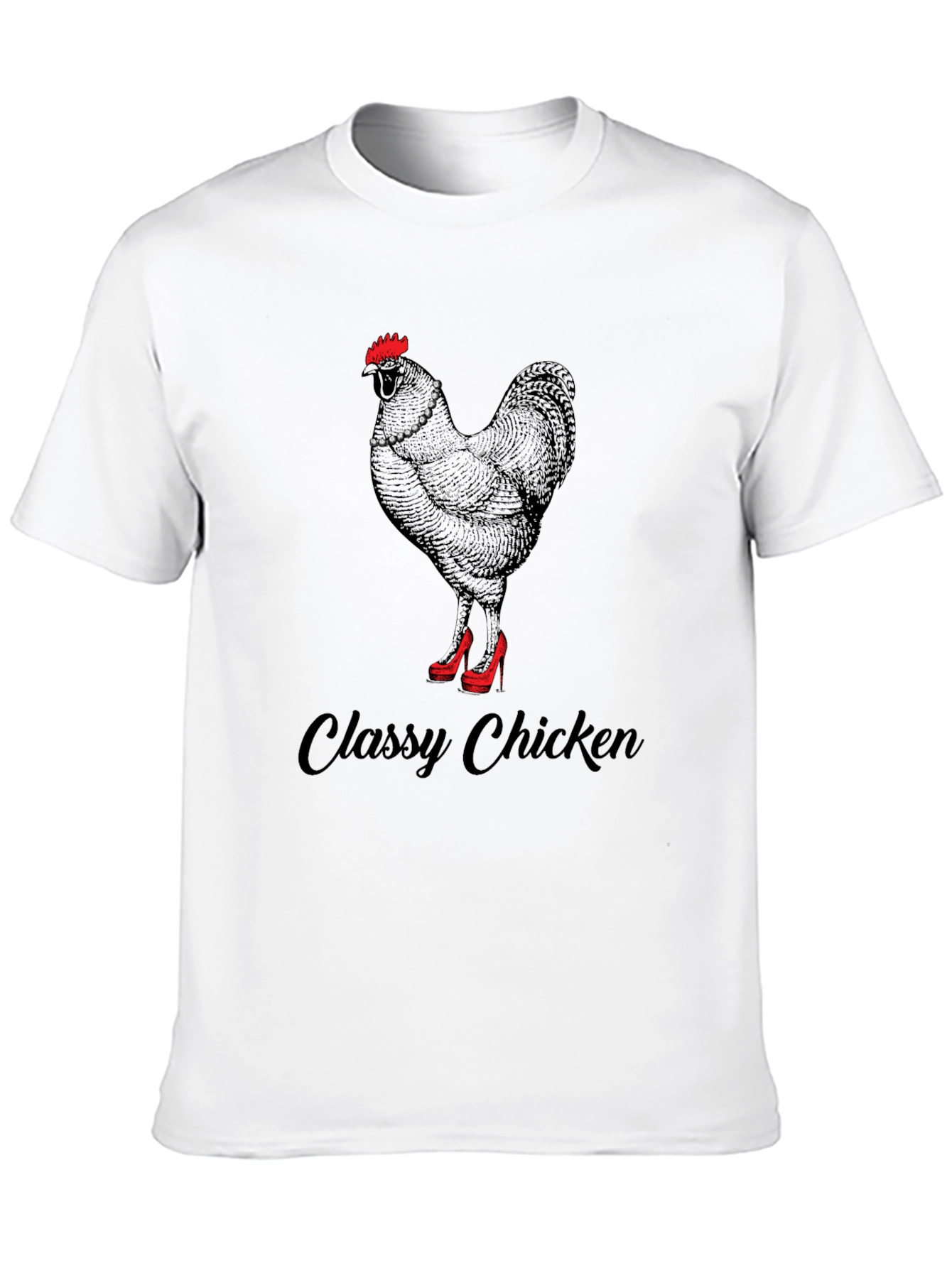 Classy Chicken Graphic T-Shirt - Black
