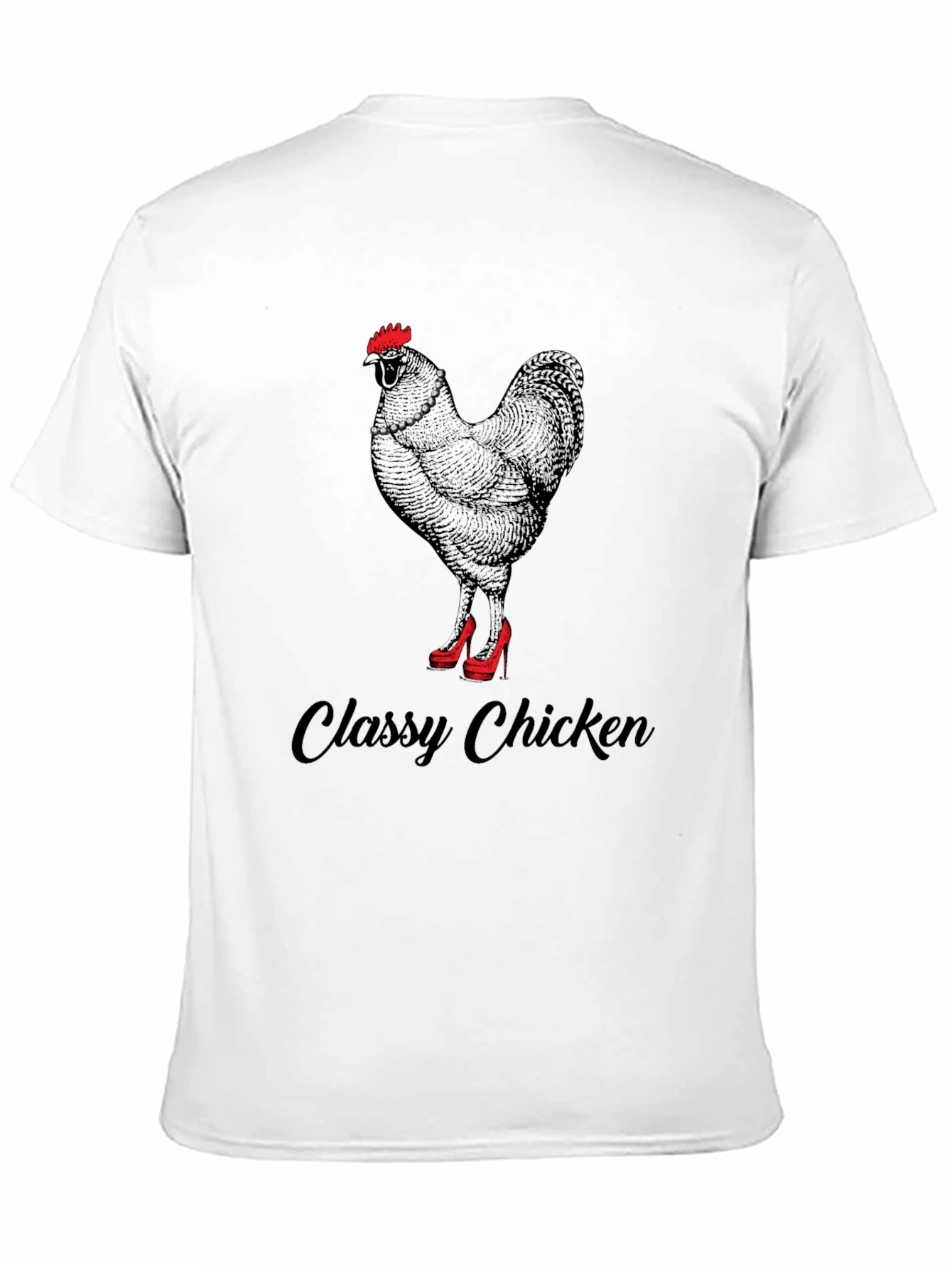 Classy Chicken Graphic T-Shirt - Black