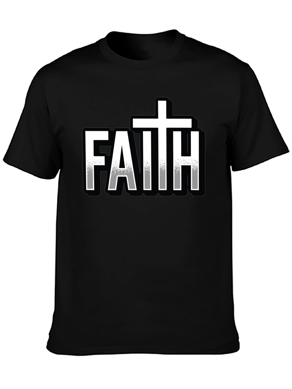 Faith Graphic Print Black T-Shirt for Men