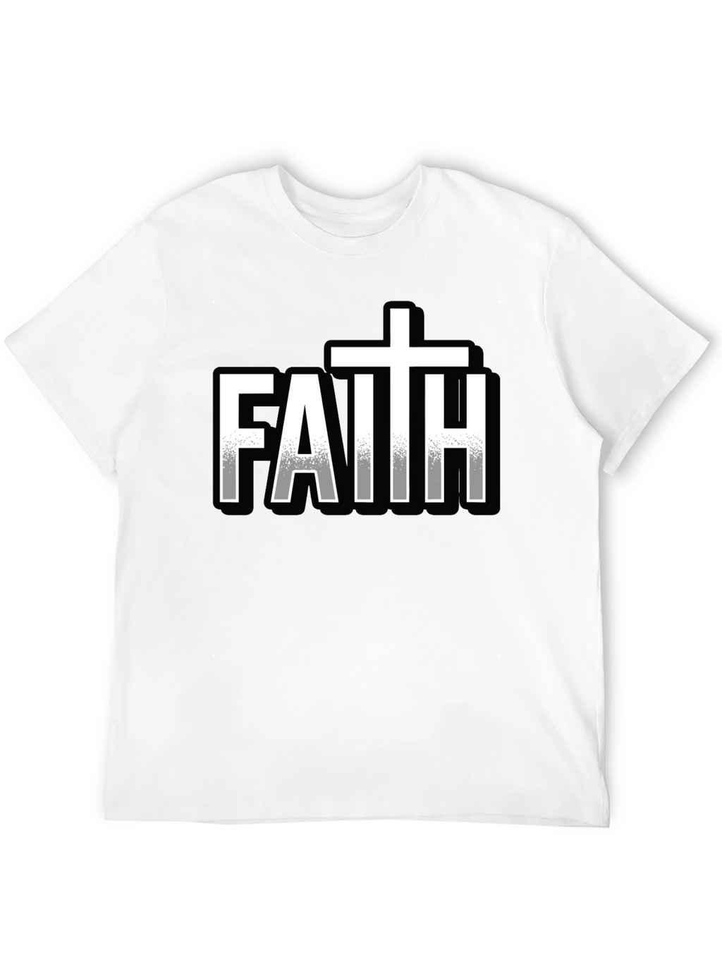 Faith Graphic Print Black T-Shirt for Men