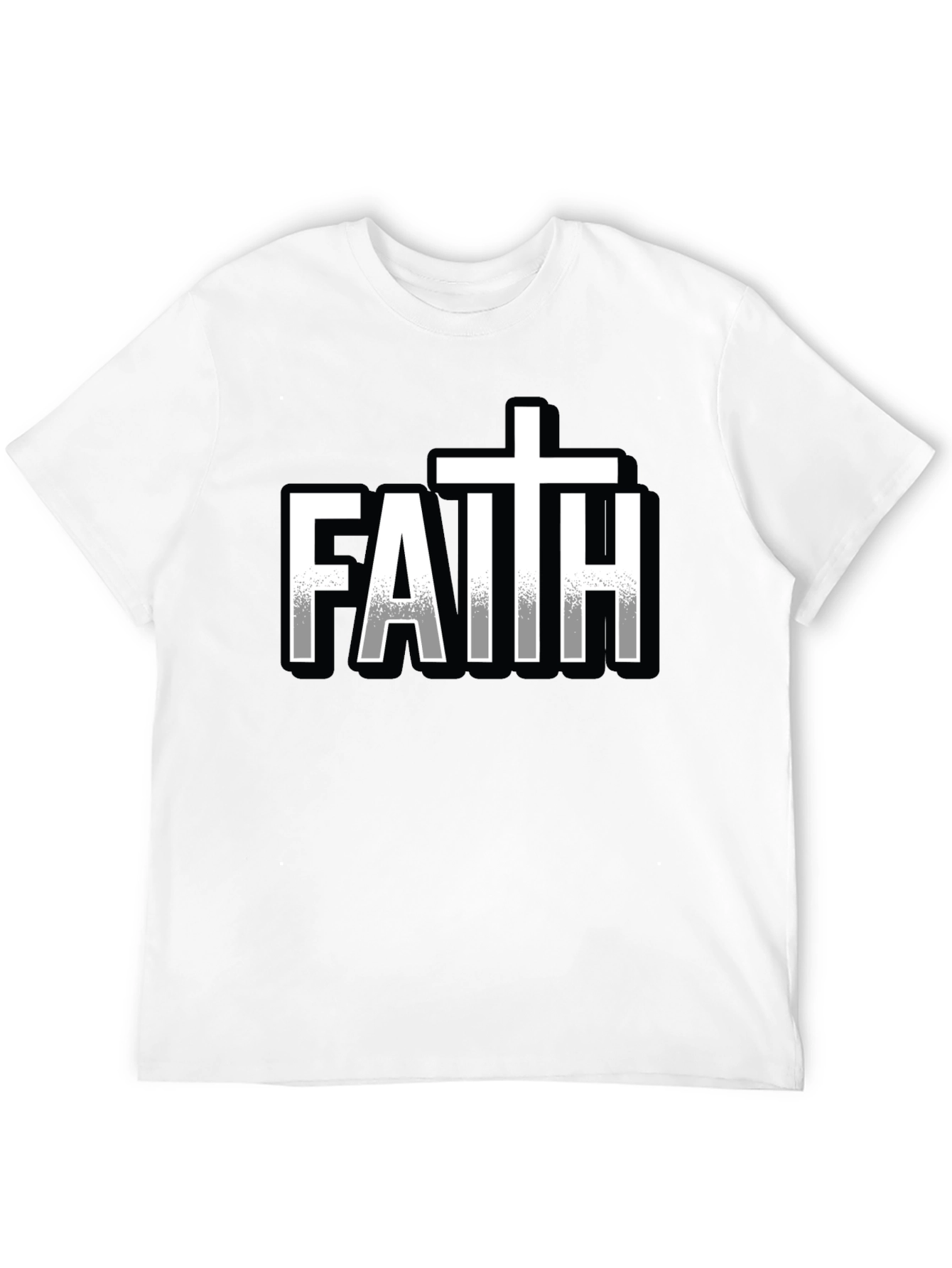 Faith Graphic Print Black T-Shirt for Men