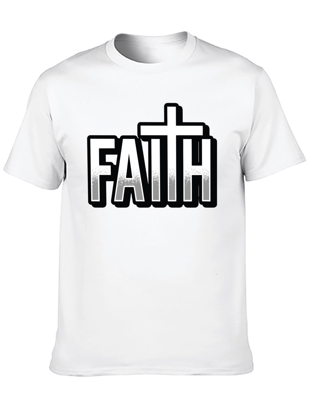 Faith Graphic Print Black T-Shirt for Men