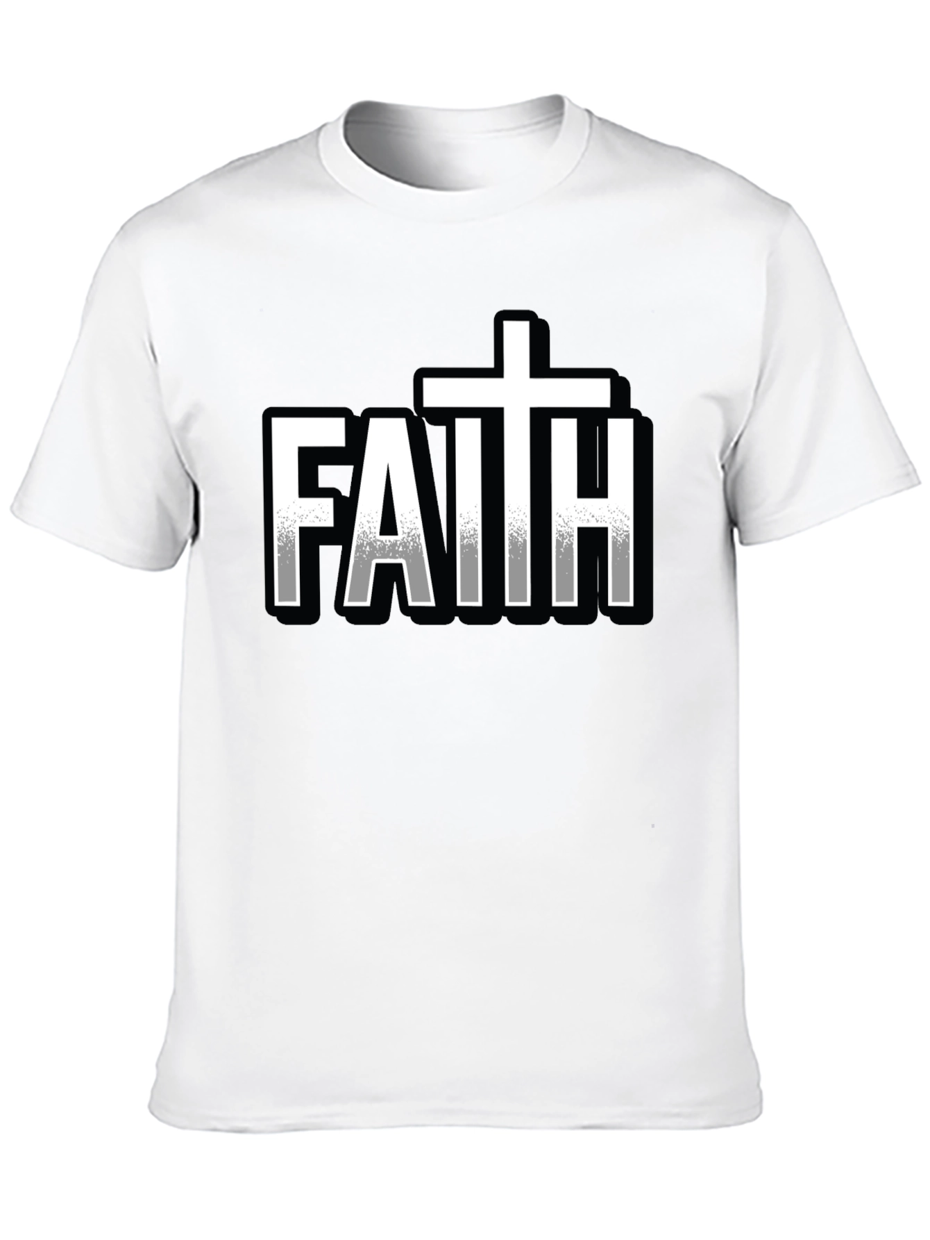 Faith Graphic Print Black T-Shirt for Men