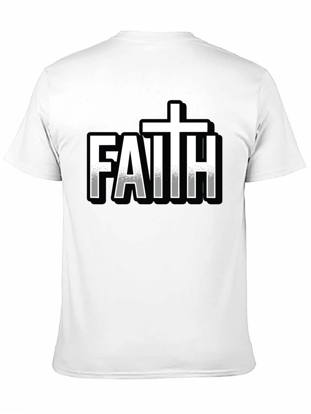 Faith Graphic Print Black T-Shirt for Men
