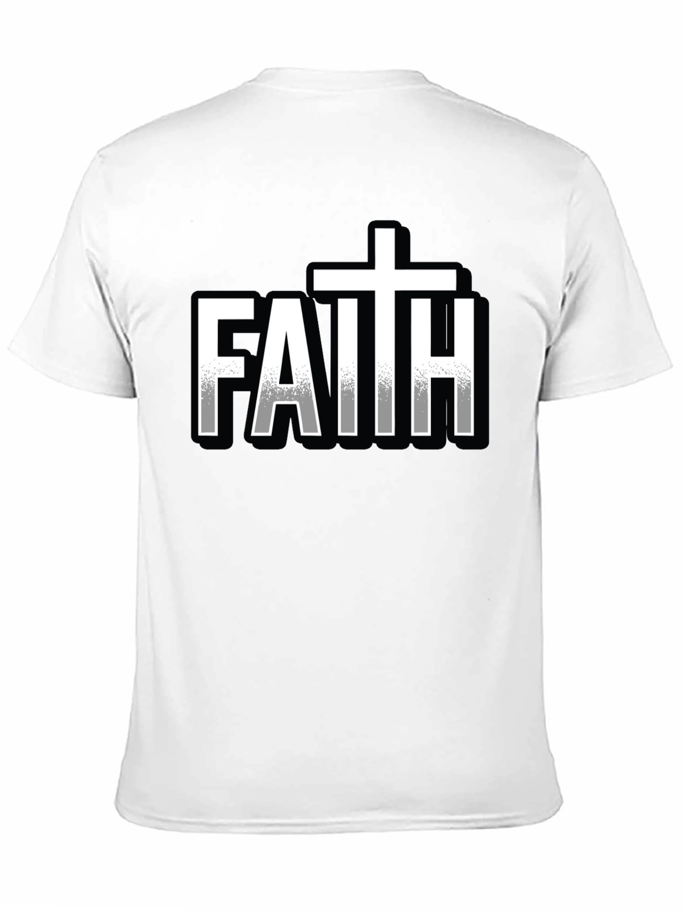 Faith Graphic Print Black T-Shirt for Men