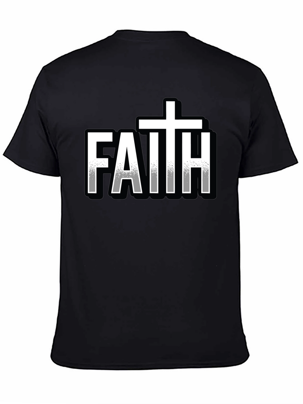 Faith Graphic Print Black T-Shirt for Men