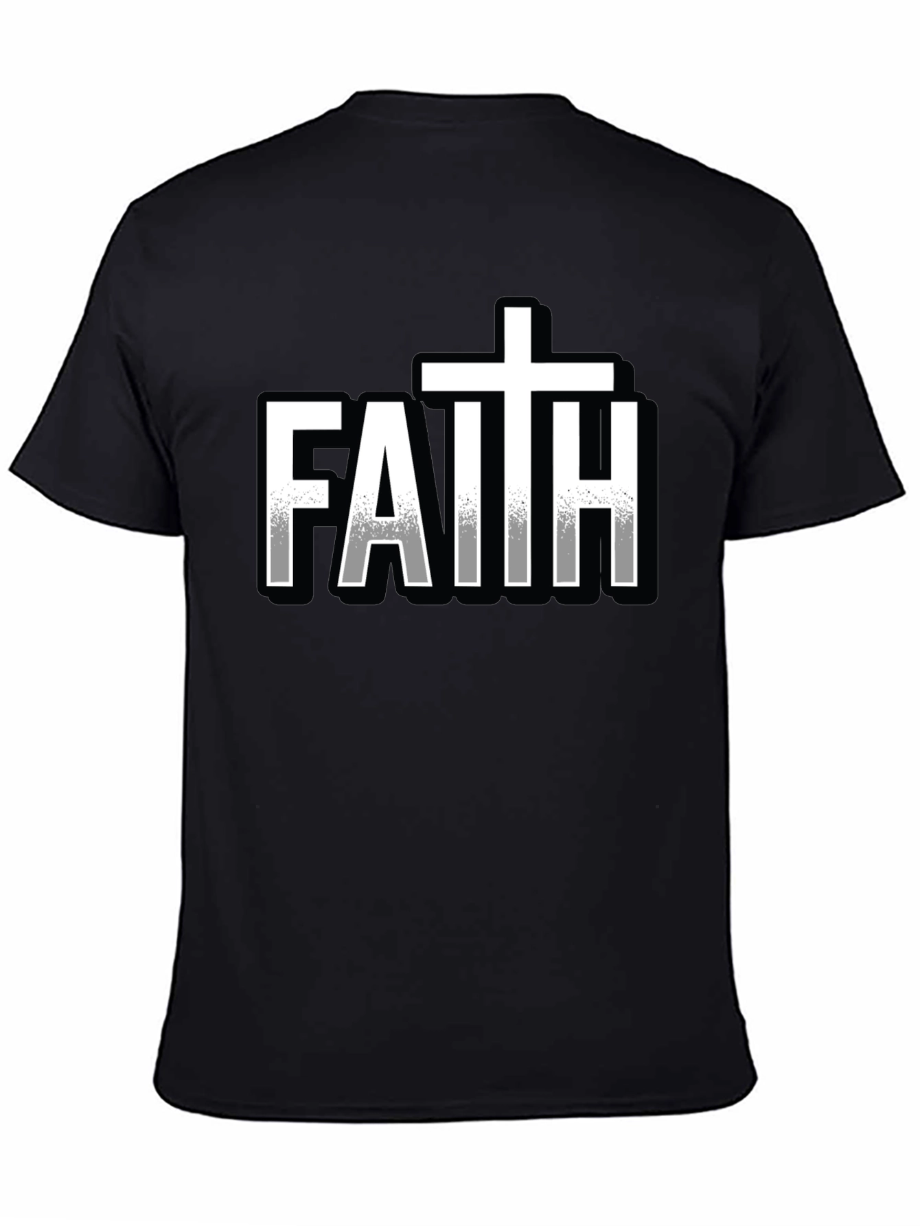 Faith Graphic Print Black T-Shirt for Men