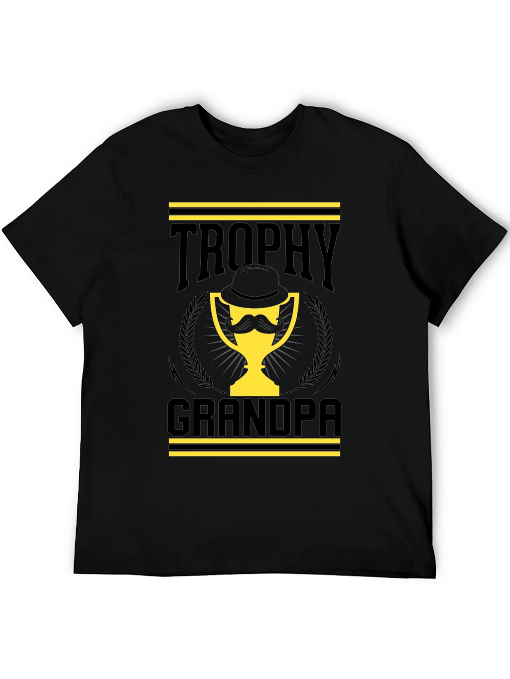 Trophy Grandpa Black T-Shirt - Funny Grandpa Gift