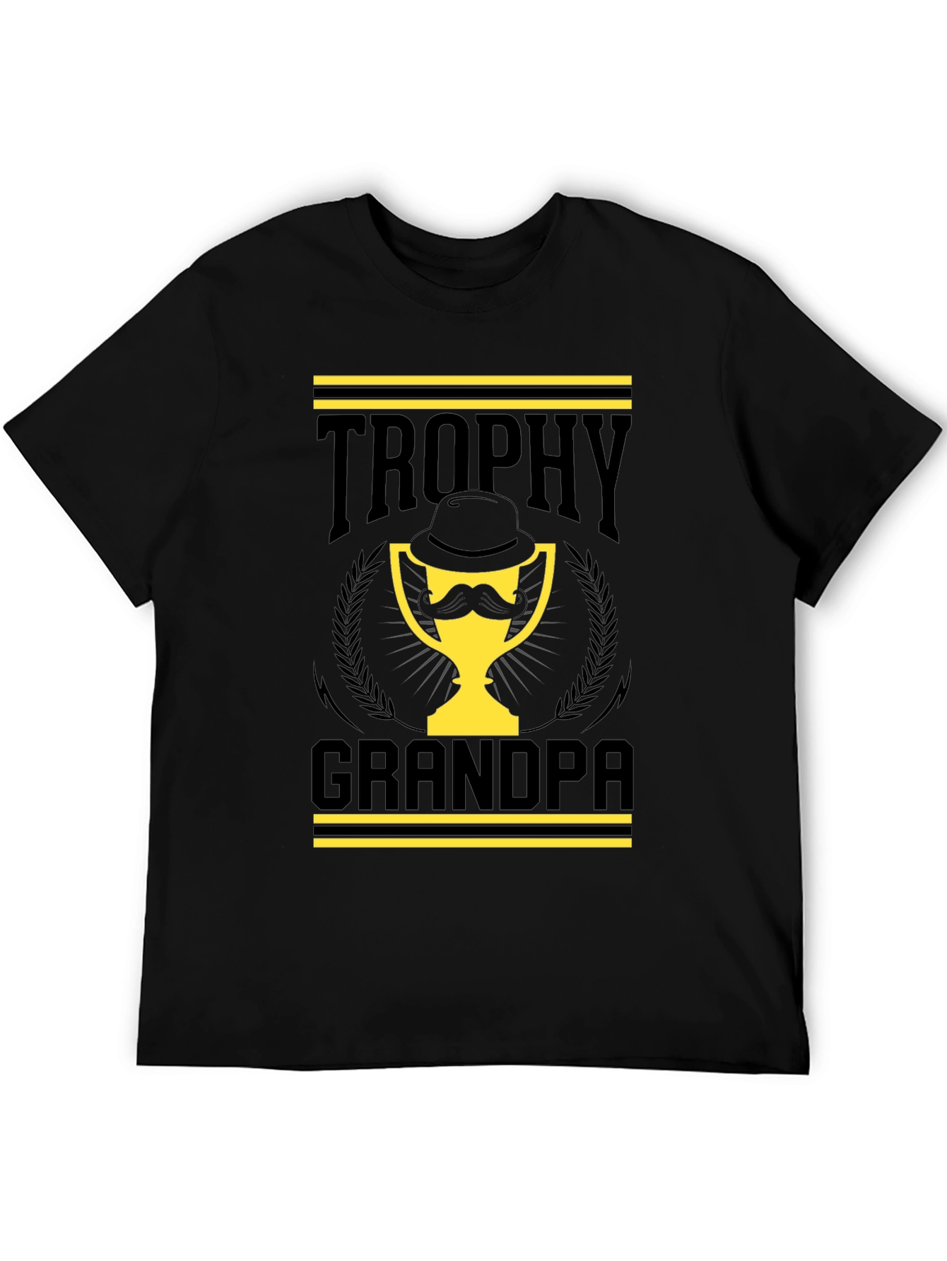 Trophy Grandpa Black T-Shirt - Funny Grandpa Gift