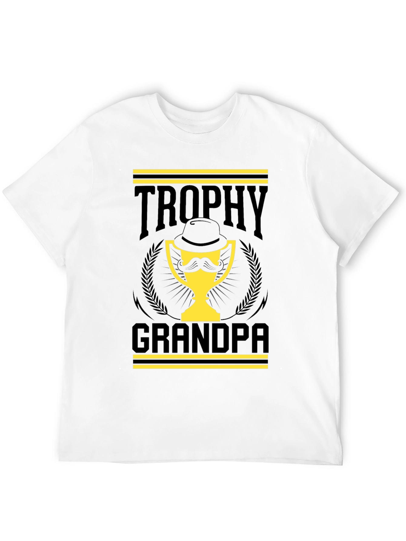Trophy Grandpa Black T-Shirt - Funny Grandpa Gift