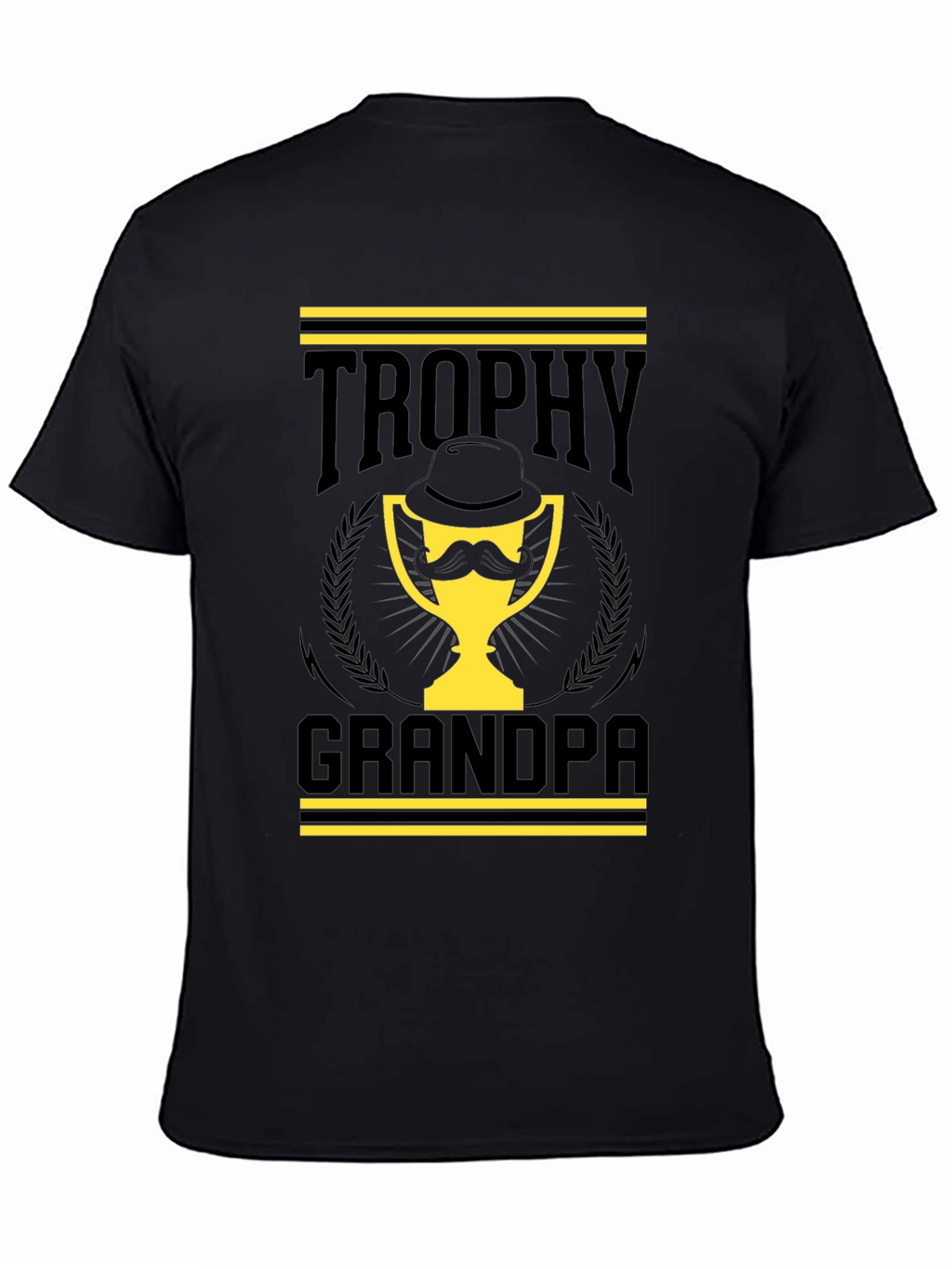 Trophy Grandpa Black T-Shirt - Funny Grandpa Gift