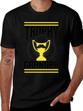 Trophy Grandpa Black T-Shirt - Funny Grandpa Gift