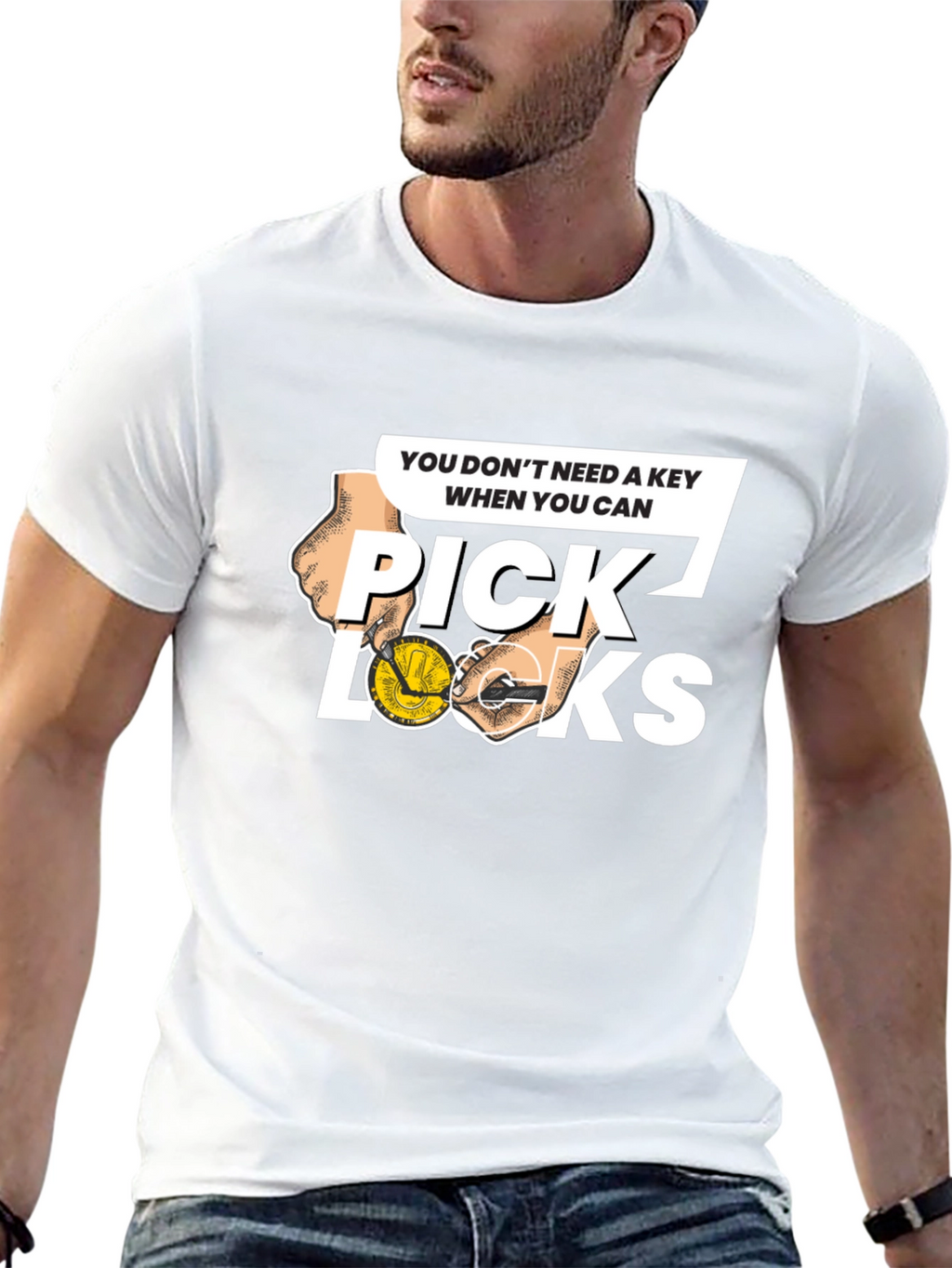 Pick Locks Graphic Tee - Locksmith Humor T-Shirt