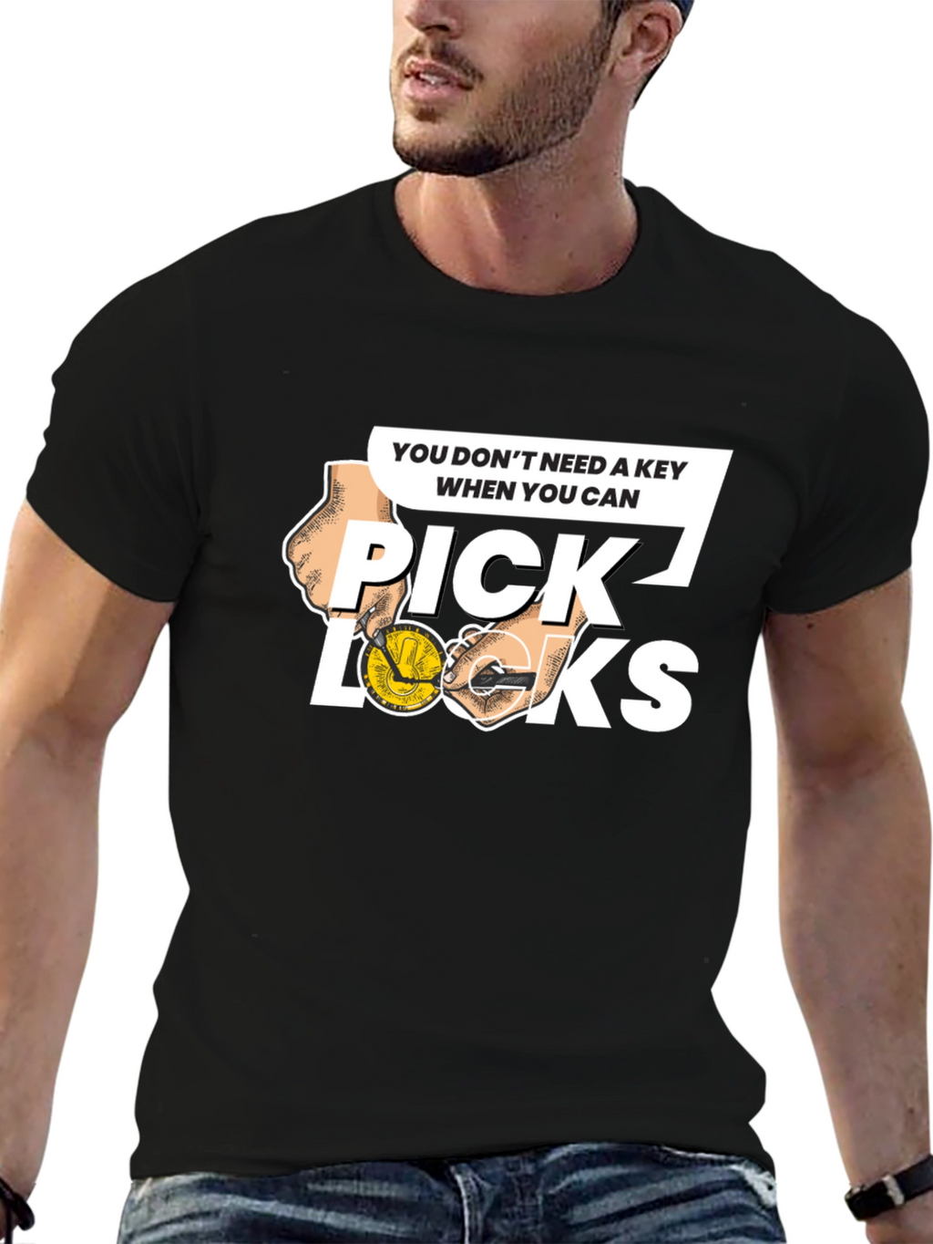 Pick Locks Graphic Tee - Locksmith Humor T-Shirt