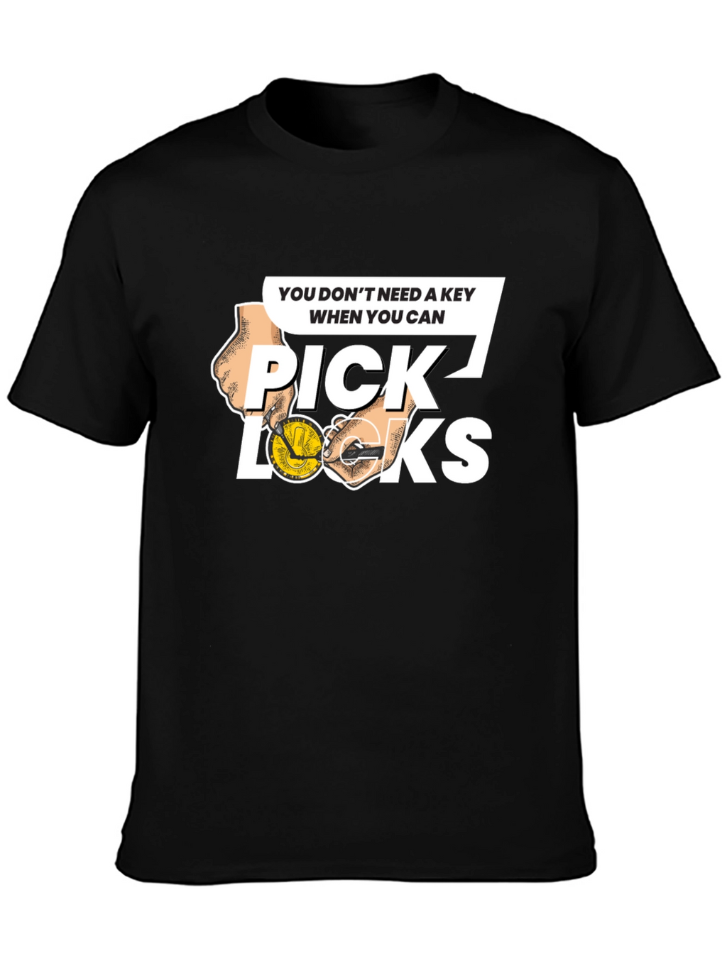 Pick Locks Graphic Tee - Locksmith Humor T-Shirt
