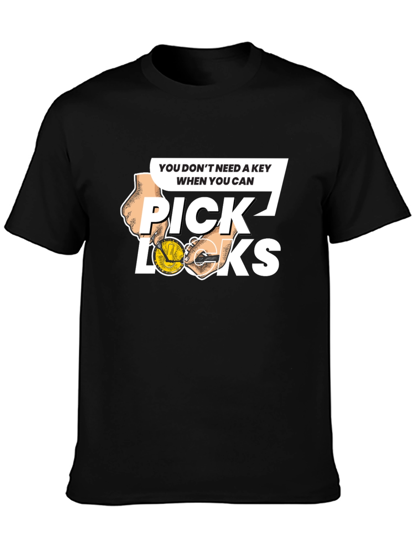 Pick Locks Graphic Tee - Locksmith Humor T-Shirt