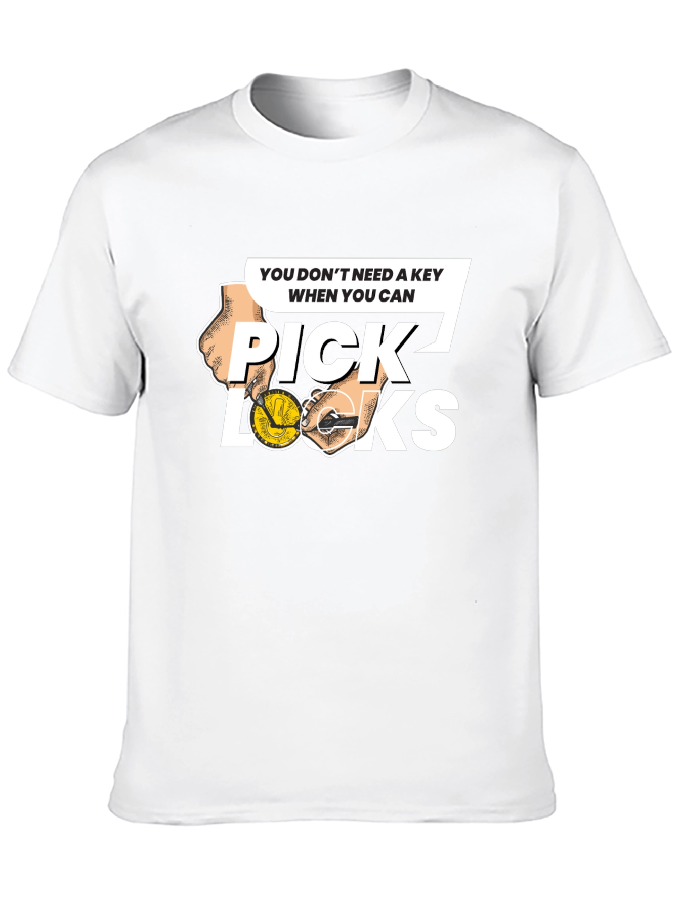 Pick Locks Graphic Tee - Locksmith Humor T-Shirt