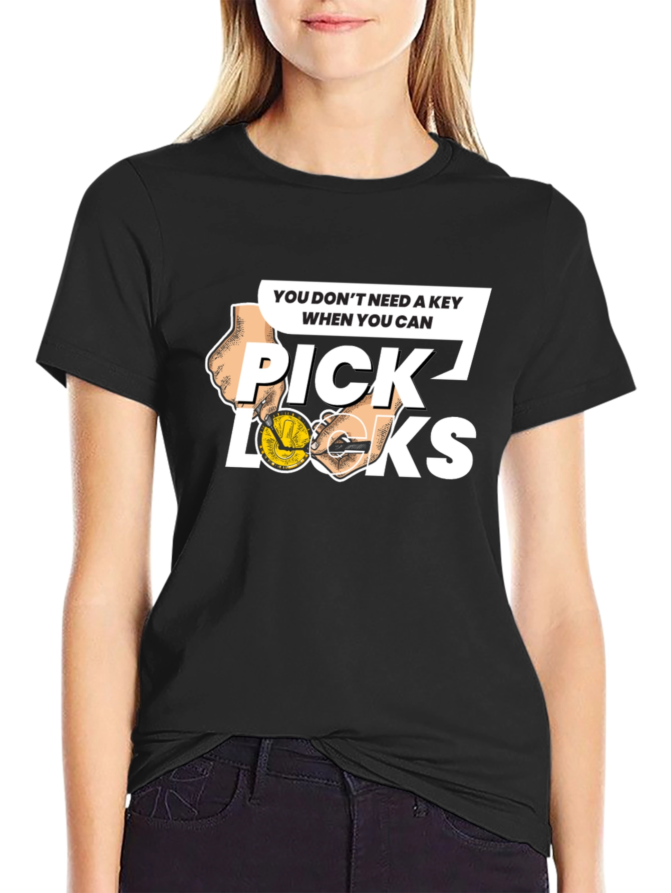 Pick Locks Graphic Tee - Locksmith Humor T-Shirt