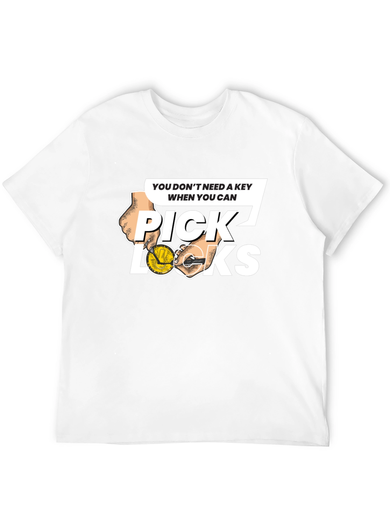 Pick Locks Graphic Tee - Locksmith Humor T-Shirt