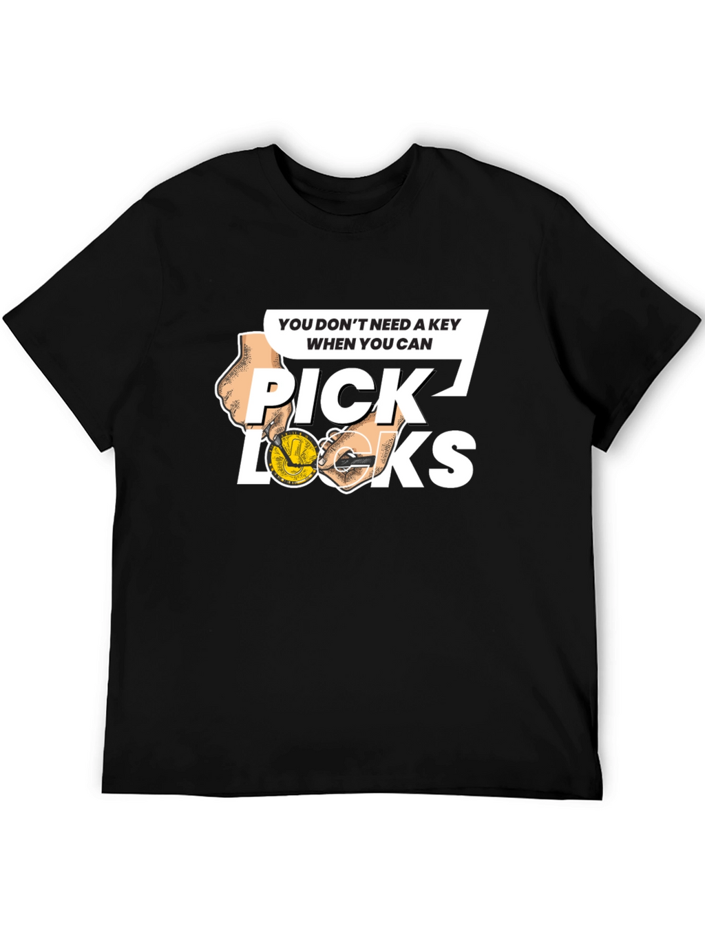 Pick Locks Graphic Tee - Locksmith Humor T-Shirt