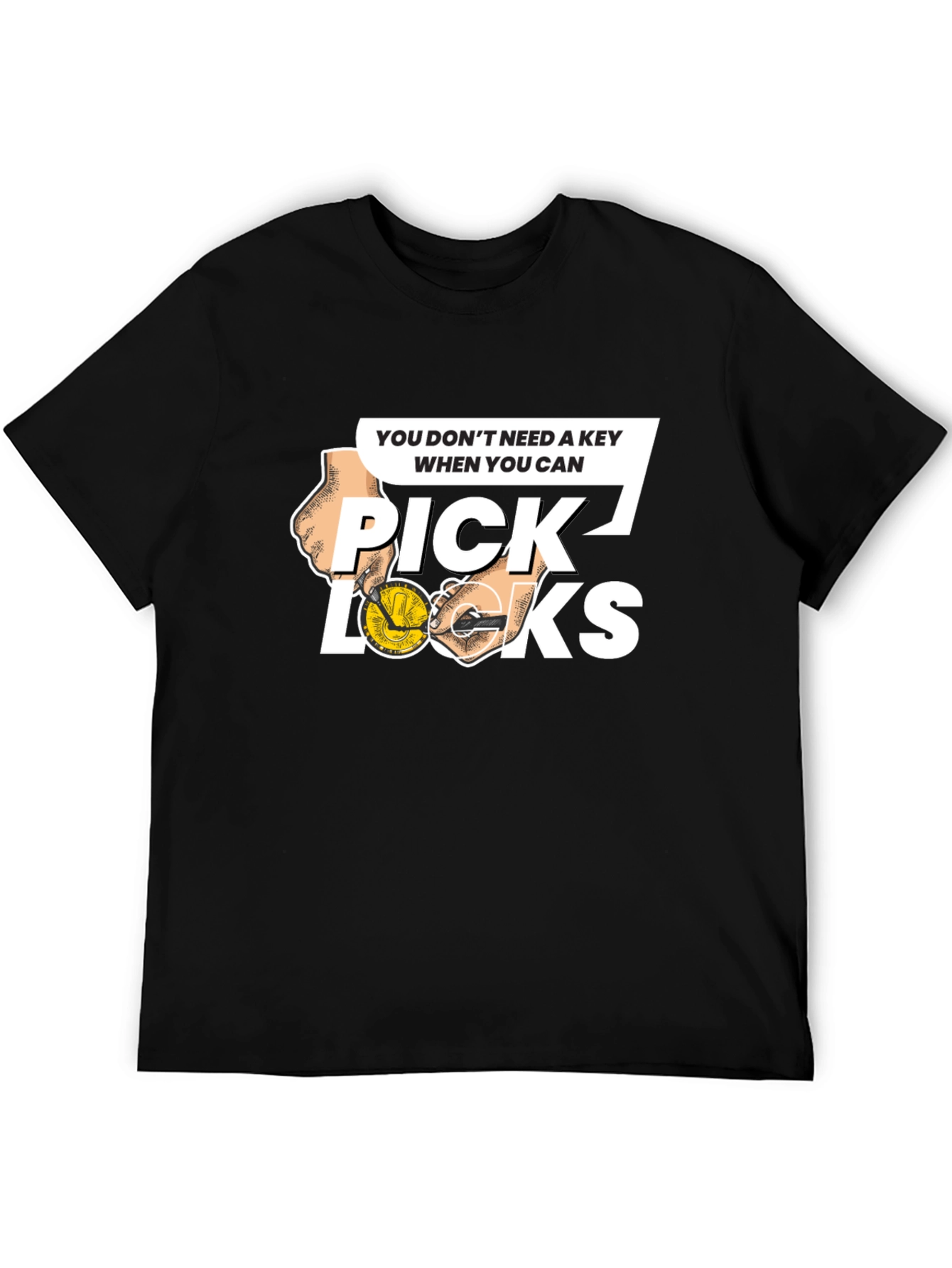 Pick Locks Graphic Tee - Locksmith Humor T-Shirt