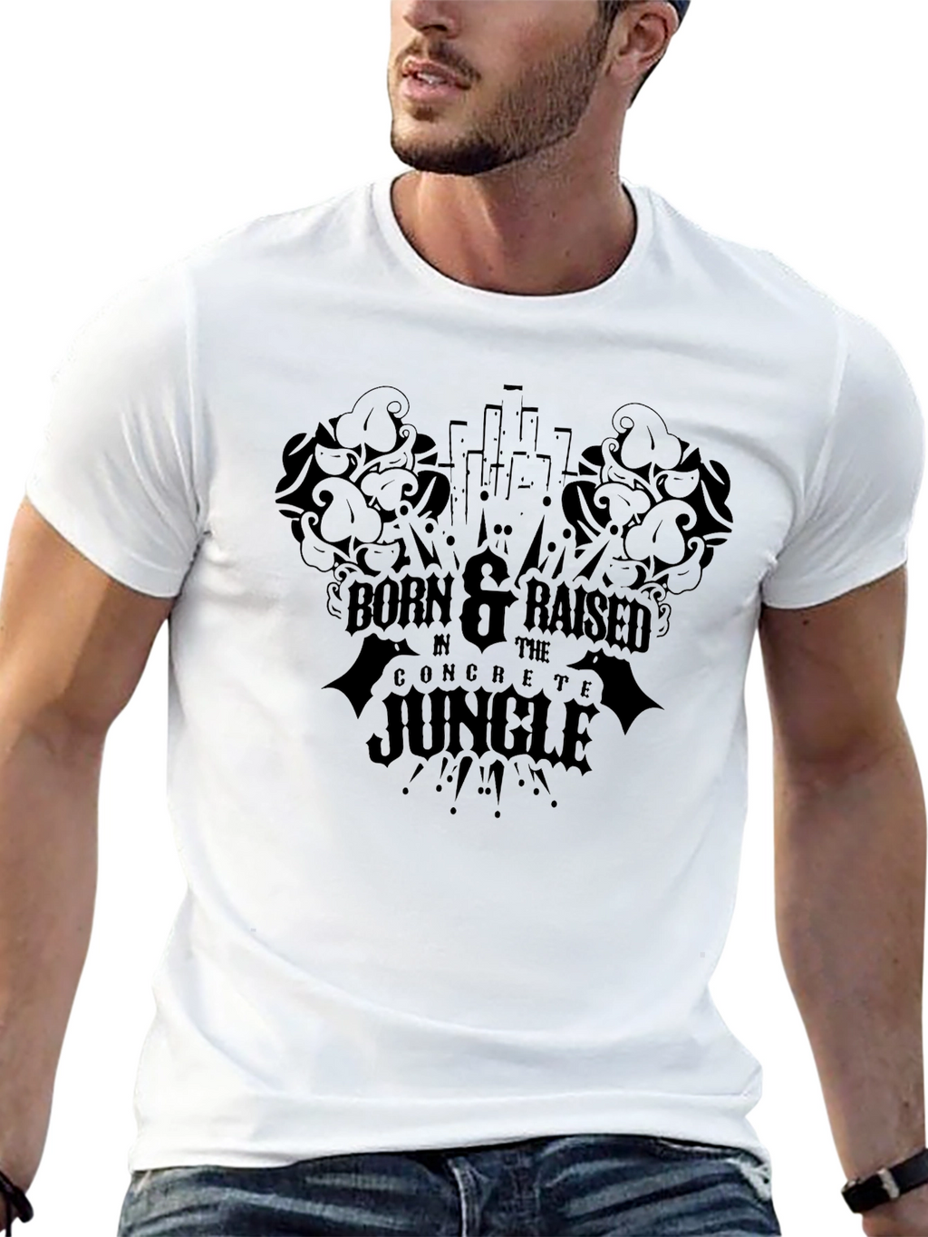 Born & Raised Concrete Jungle Black T-Shirt