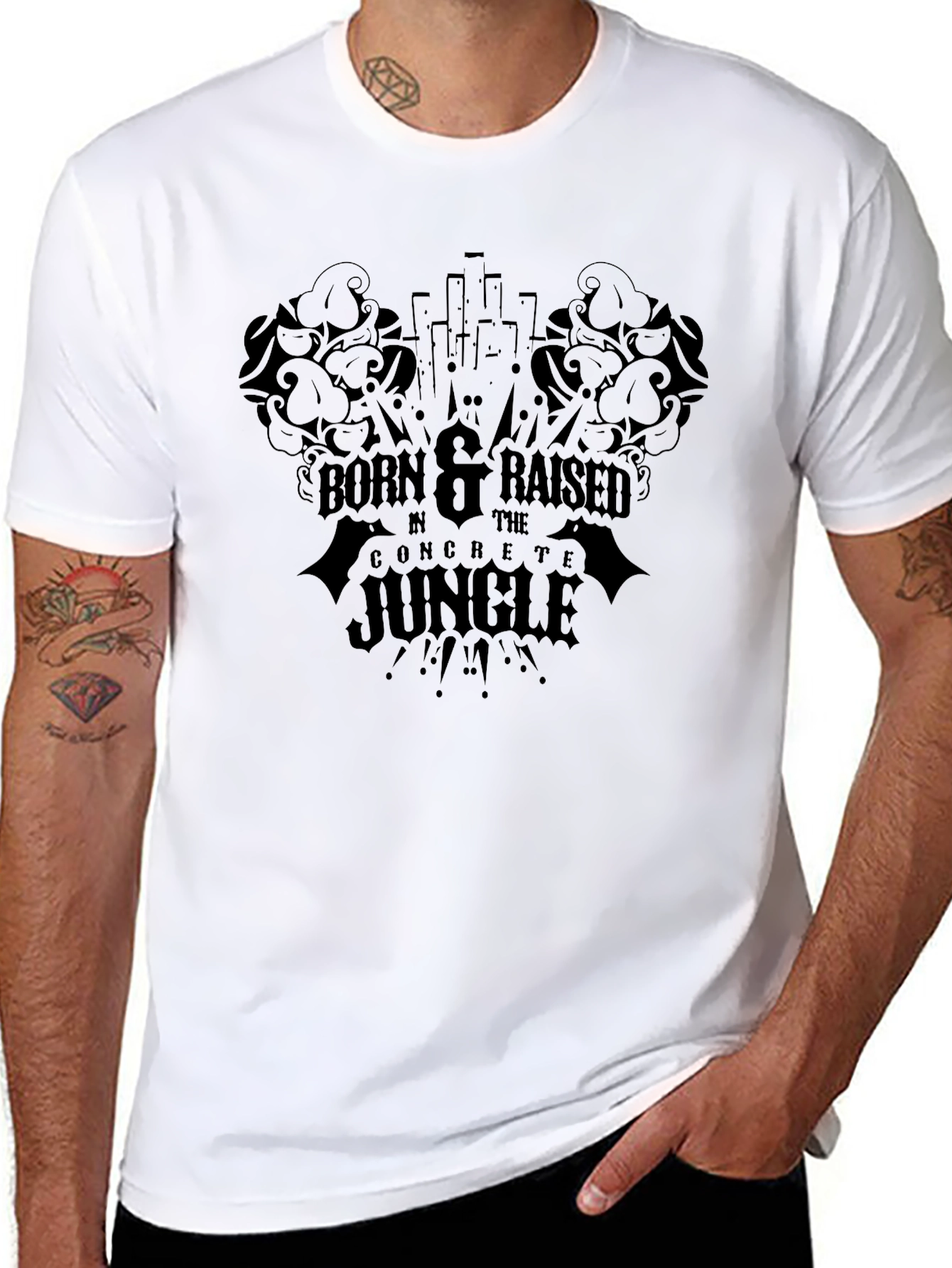 Born & Raised Concrete Jungle Black T-Shirt