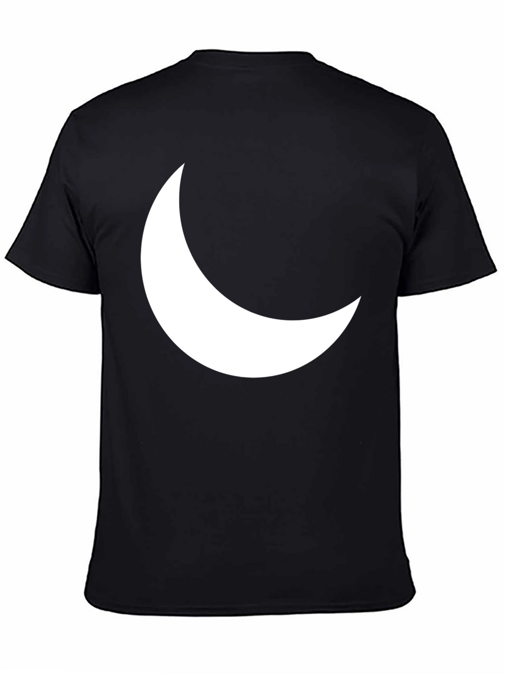 Crescent Moon Graphic T-Shirt - Stylish Black Tee