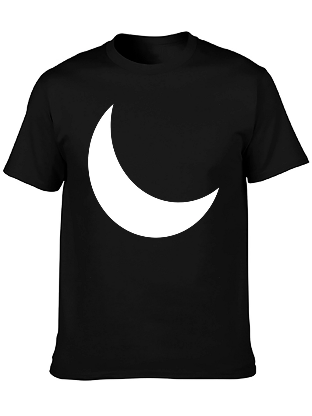 Crescent Moon Graphic T-Shirt - Stylish Black Tee