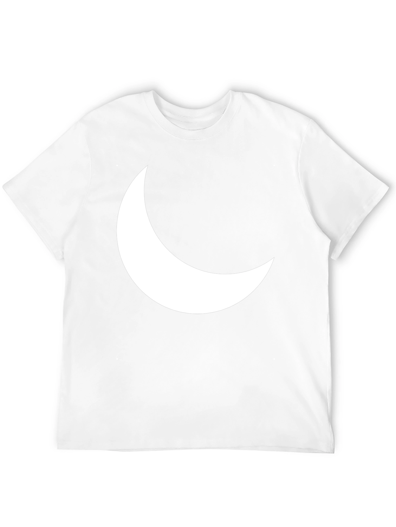 Crescent Moon Graphic T-Shirt - Stylish Black Tee